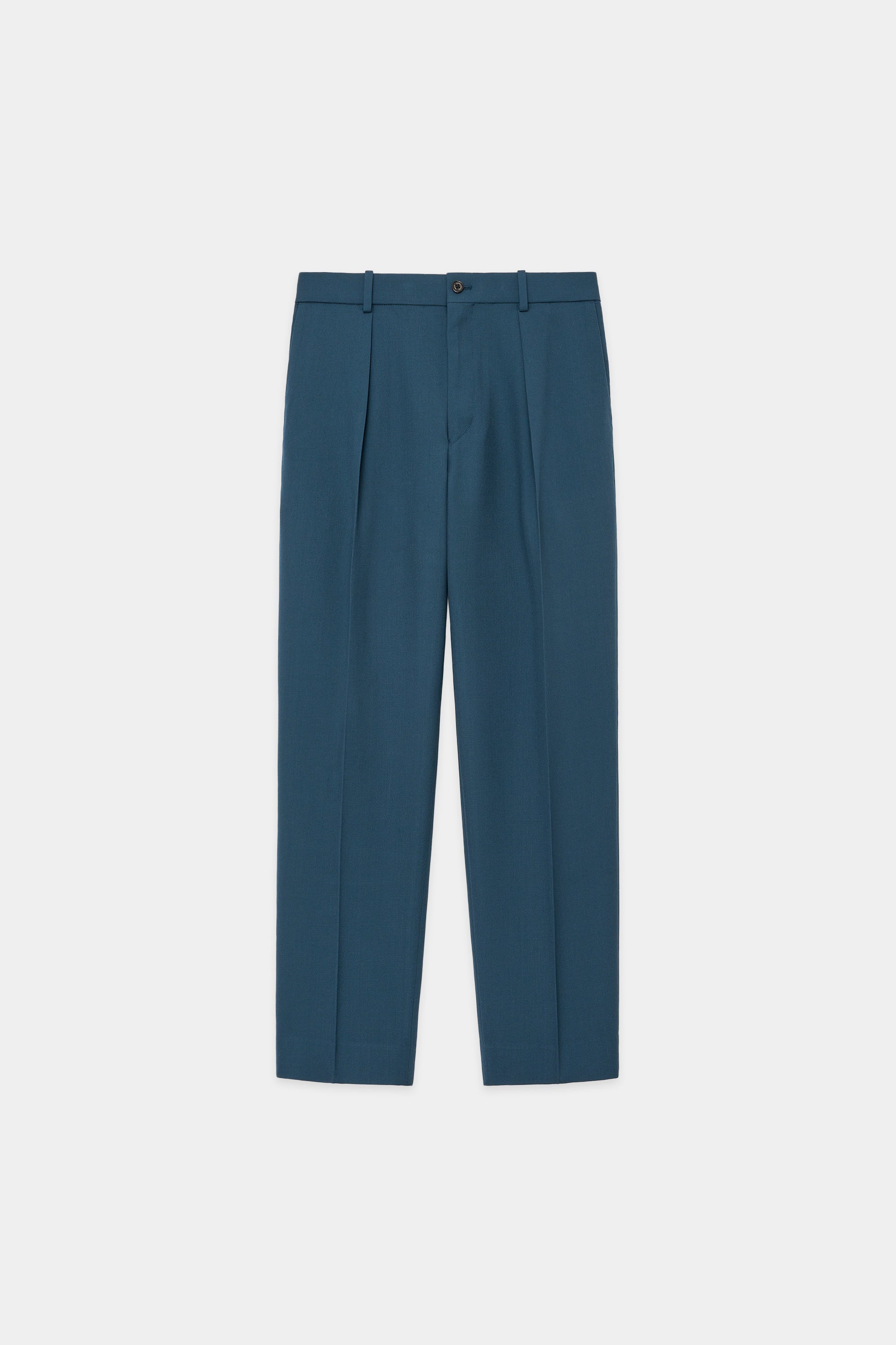 ORGANIC WOOL SURVIVAL CLOTH PEGTOP TROUSERS, Dark Turquoise