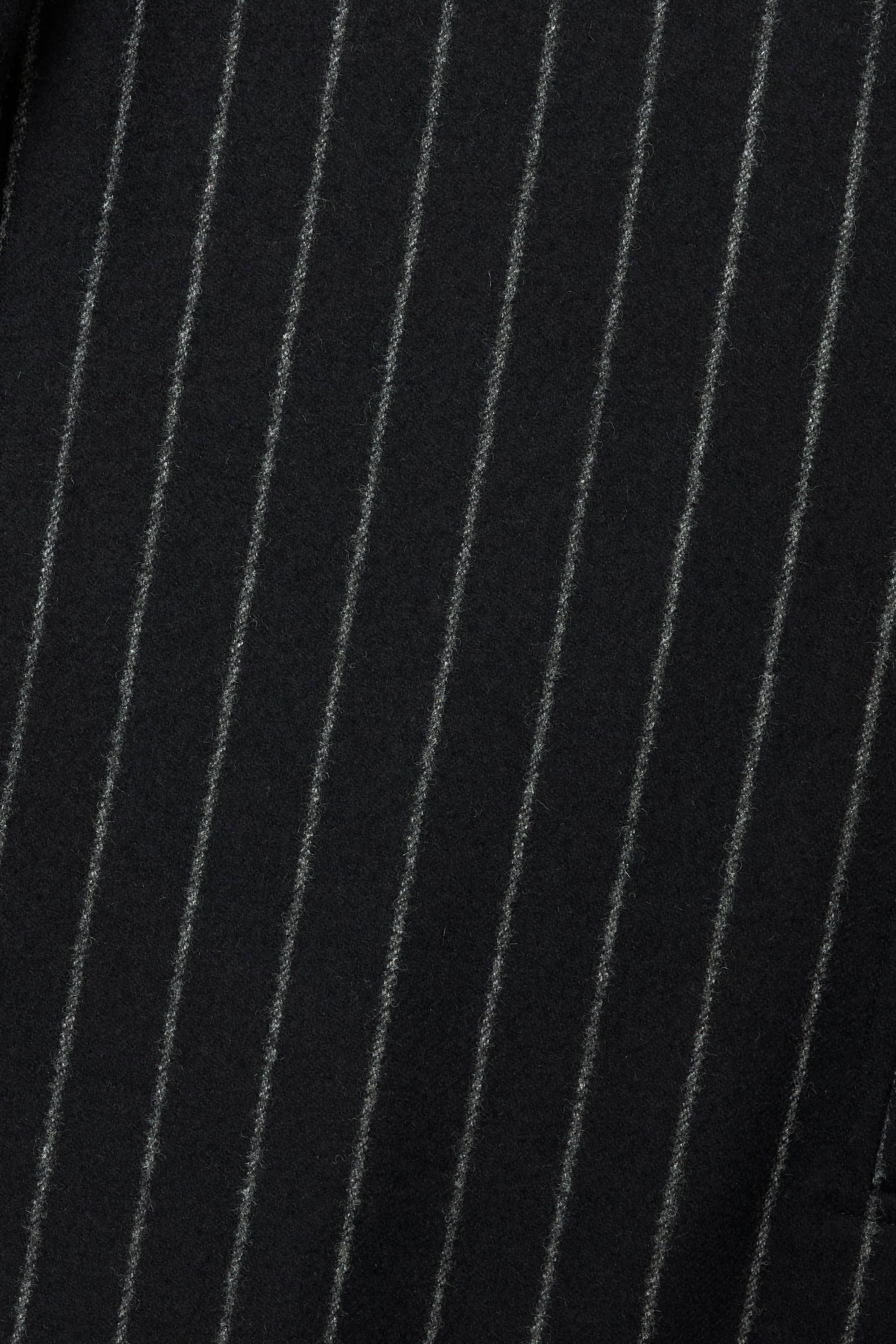 ORGANIC WOOL FLANNEL SPORT COAT, Black Stripe