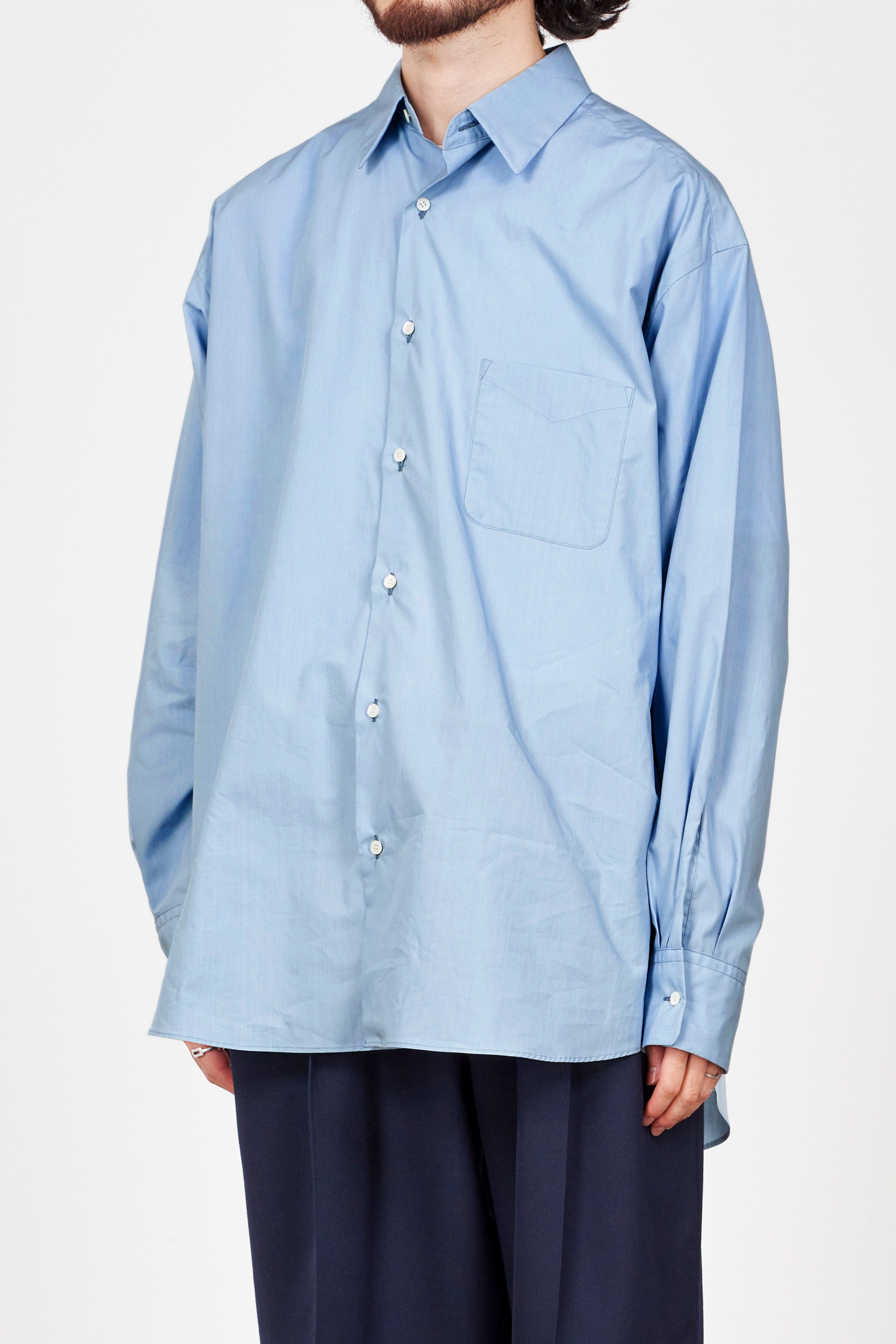 MARKAWARE コンフォートフィットシャツ, Saxe Blue袖丈長袖