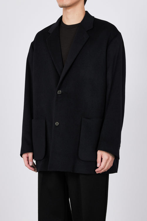 CASHMERE FLANNEL COMFORT BLAZER, Black