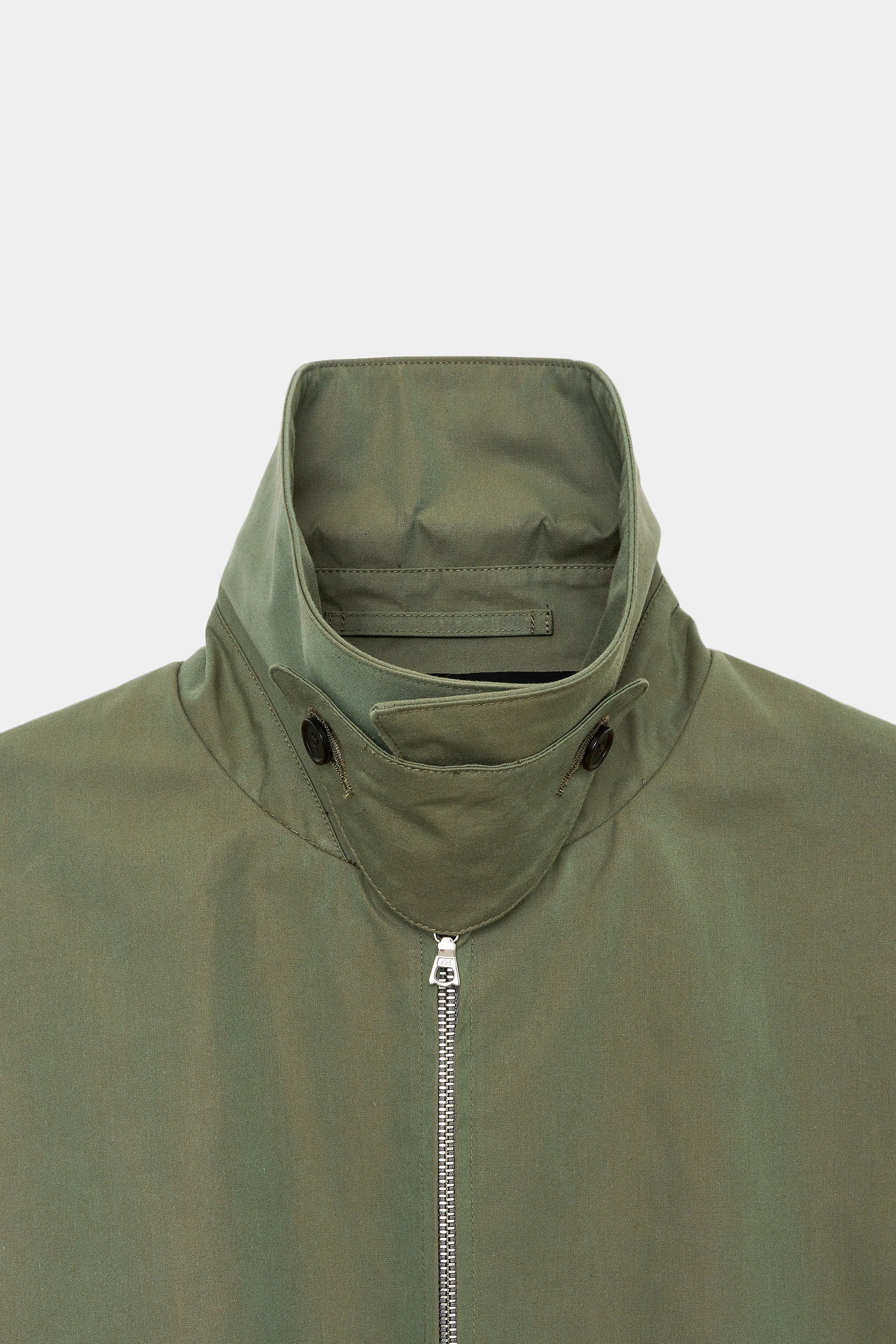 ORGANIC COTTON LIGHT ALL WEATHER CLOTH WIDE SPORTS JACKET, Moss Green