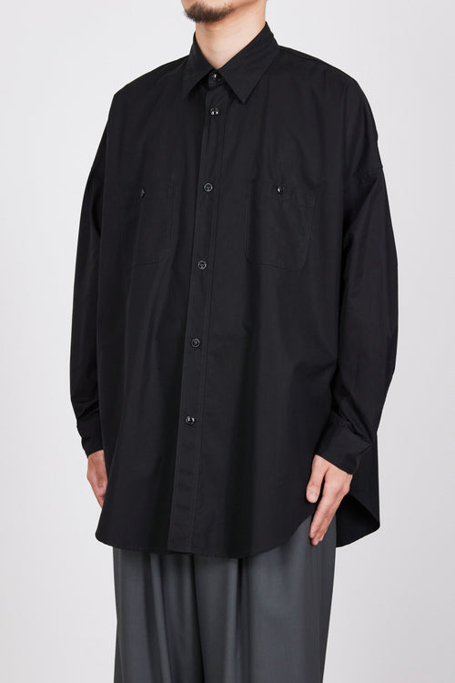 ULTRA LIGHT ALL WEATHER CLOTH LONG TENT SHIRT, Black