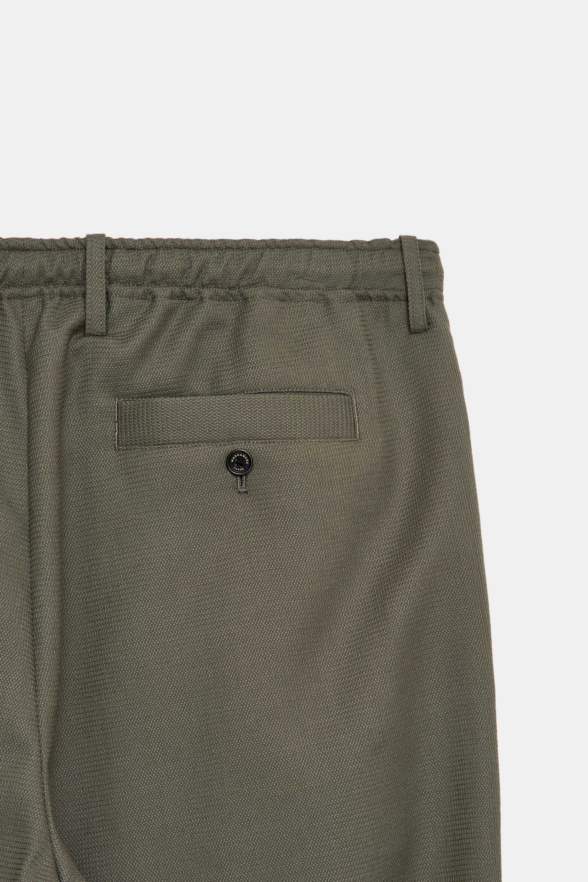 ORGANIC WOOL HONEYCOMB COMFORT FIT EASY TROUSERS, Sage Green