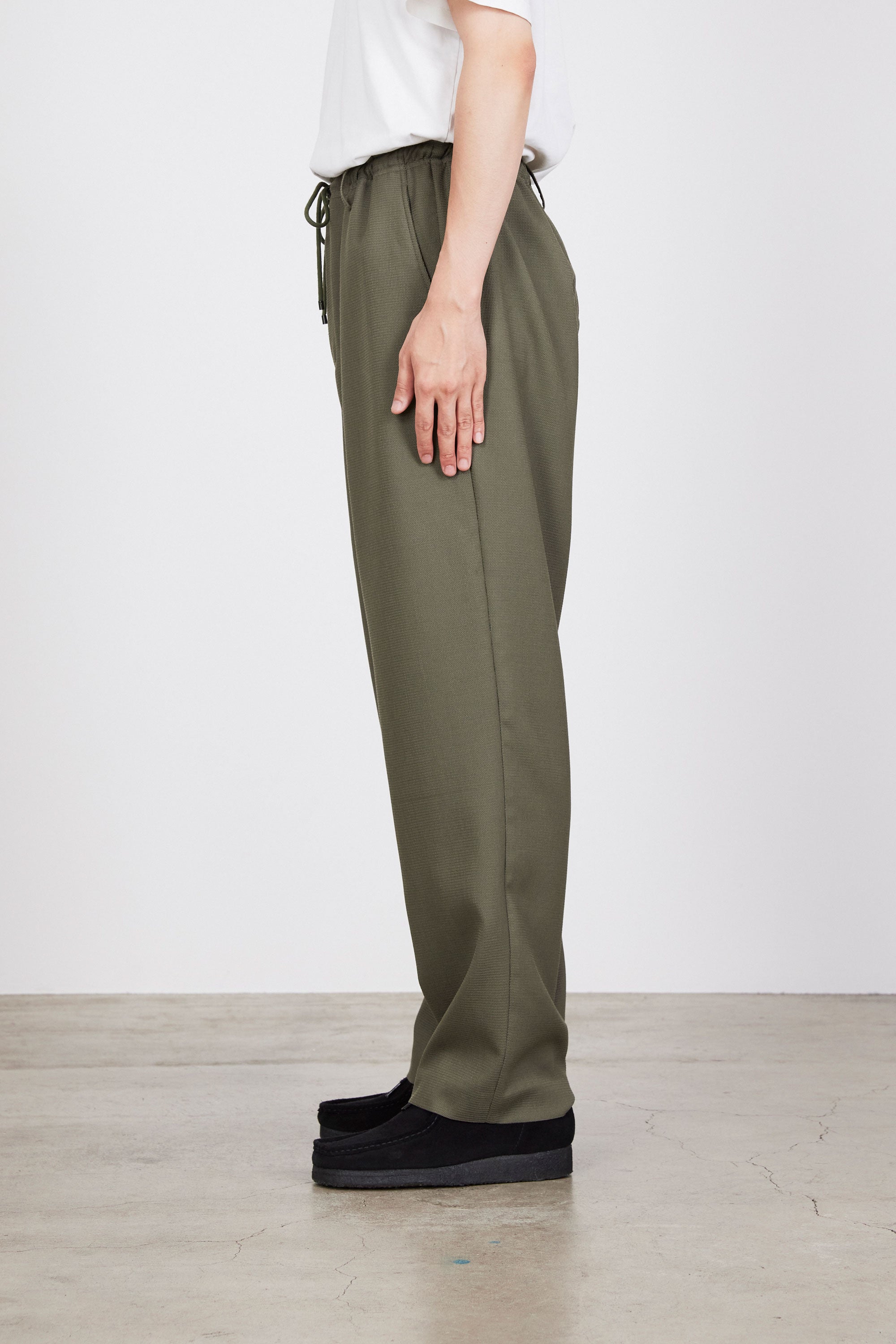 ORGANIC WOOL HONEYCOMB COMFORT FIT EASY TROUSERS, Sage Green