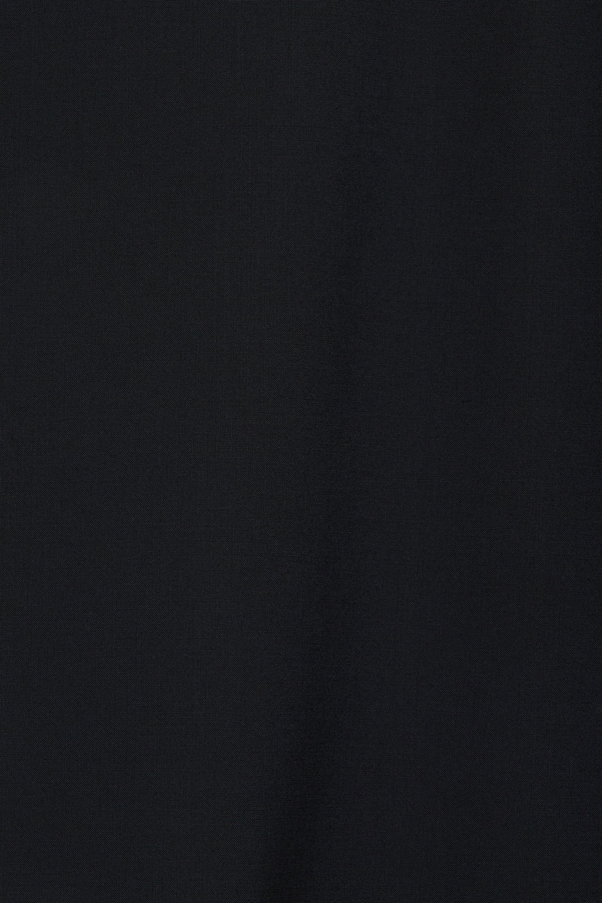 オーガニックウール 2/80 トロピカル / コンフォートフィットシャツ, Black