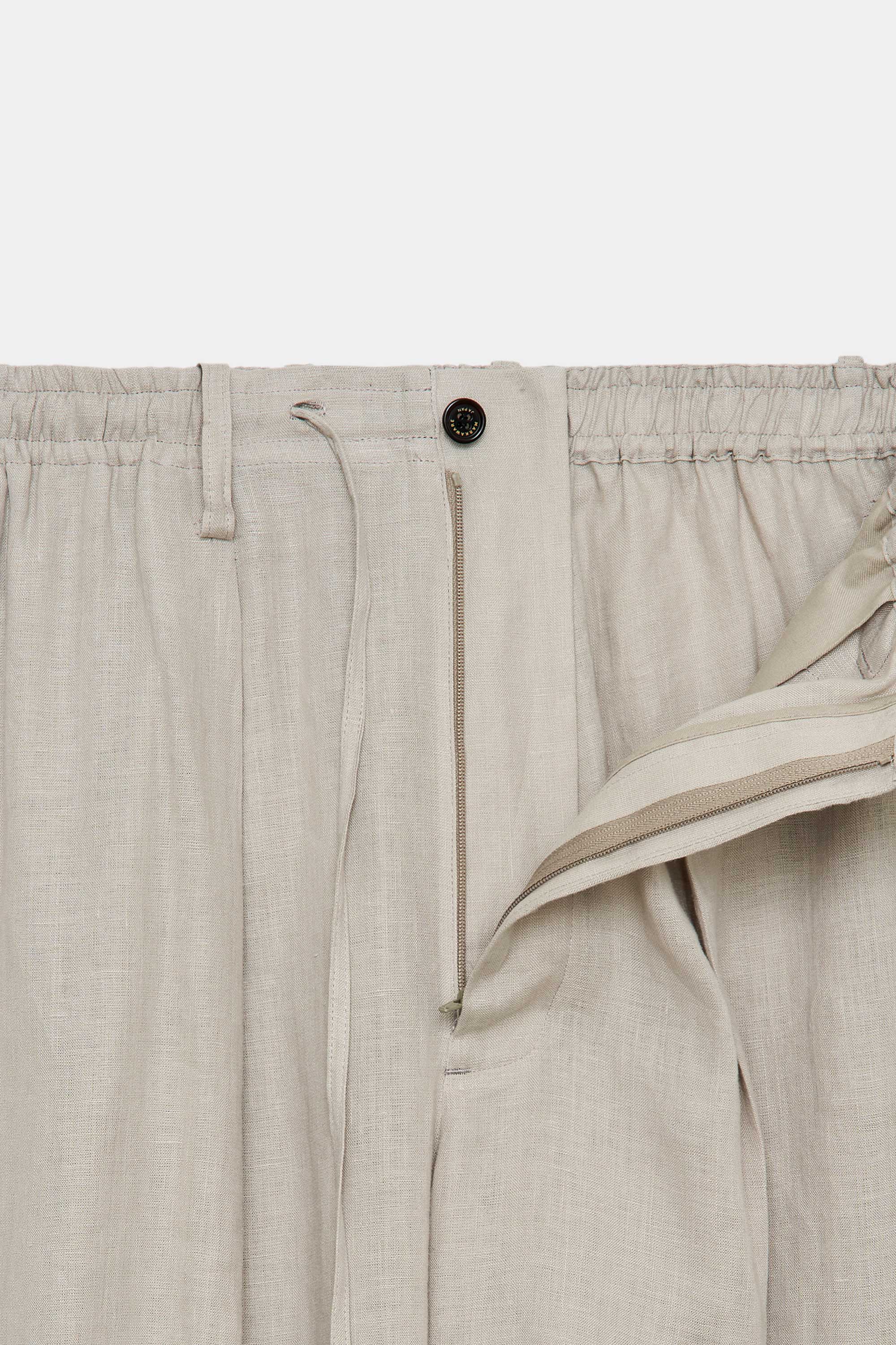 HEMP SHIRTING CLASSIC FIT EASY PANTS, Taupe