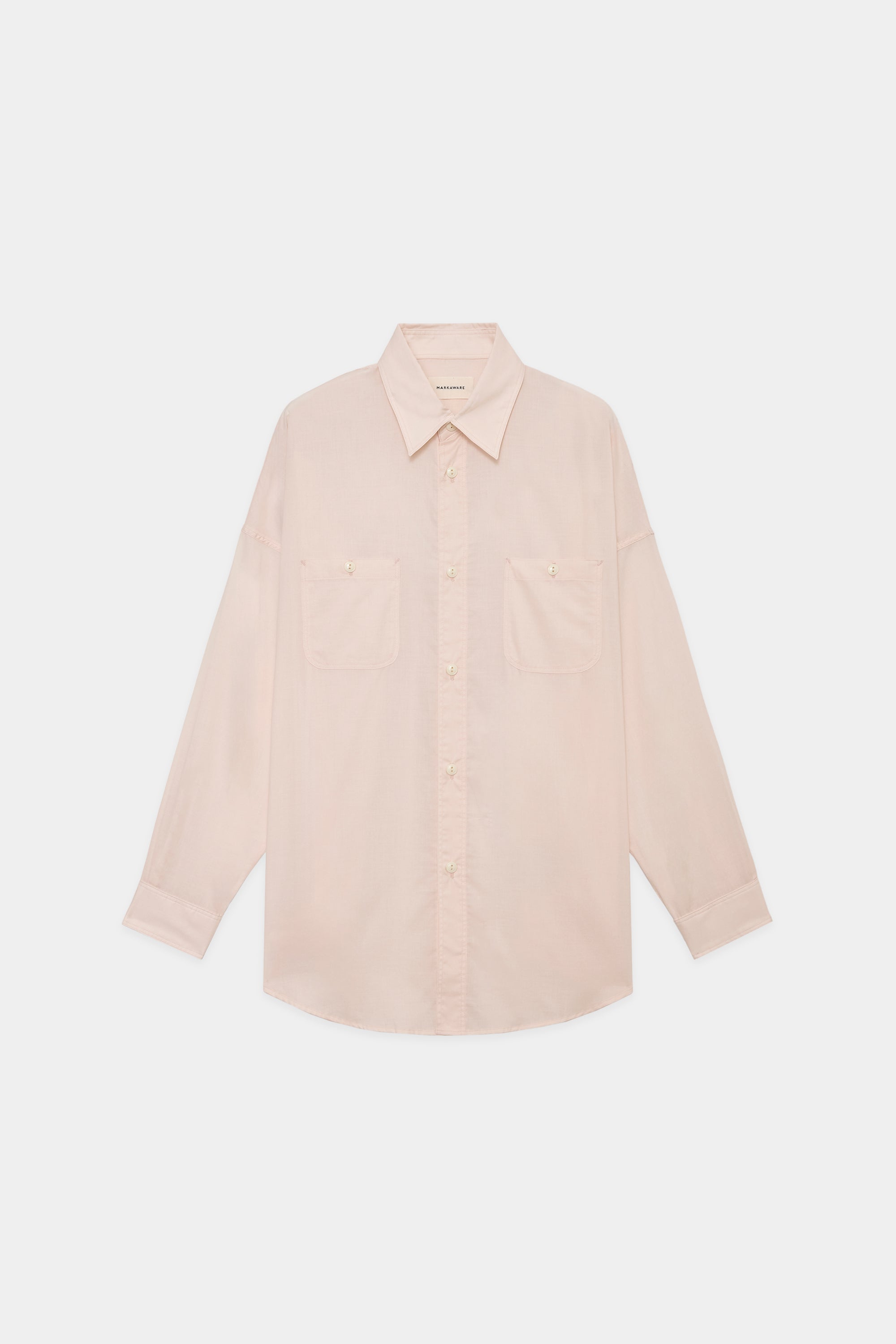 オーガニックペルーピマコットン60/-ローン / テントロングシャツ, Pink