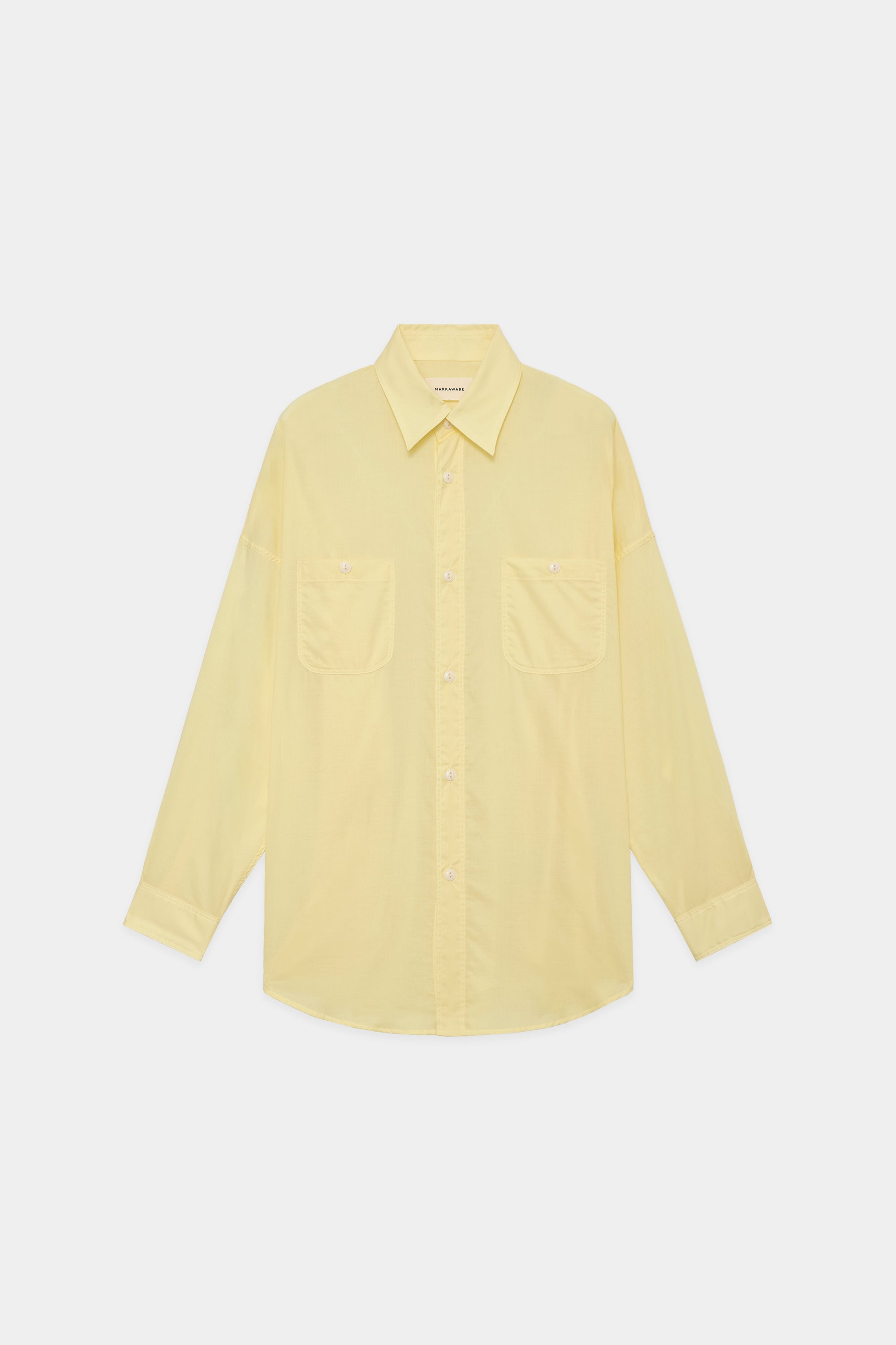 オーガニックペルーピマコットン60/-ローン / テントロングシャツ, Yellow