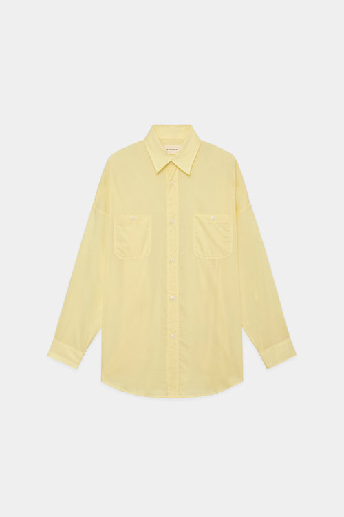 ORGANIC PERU PIMA COTTON LOAN TENT LONG SHIRT, Yellow