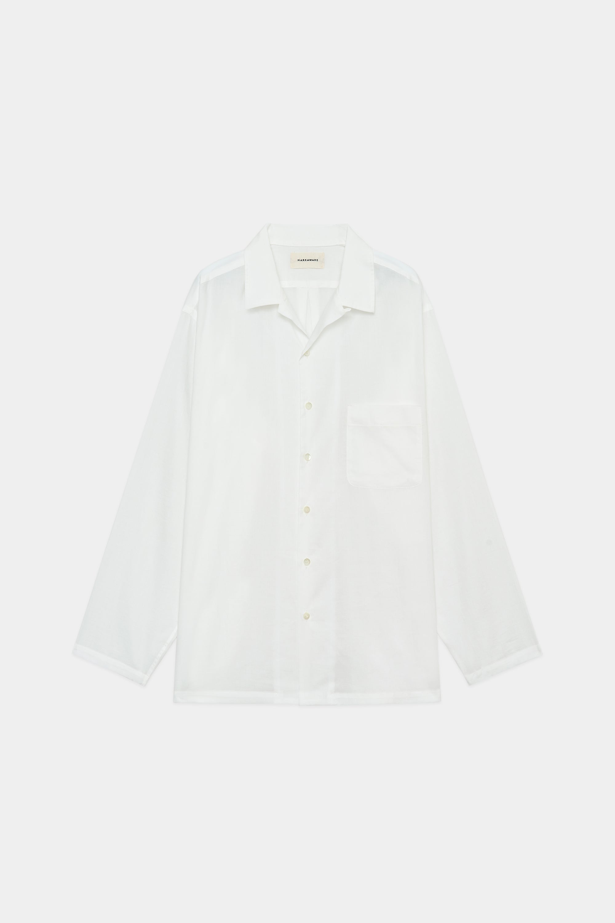 オーガニックペルーピマコットン60/-ローン / オープンカラーシャツ 