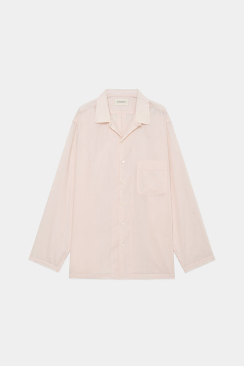 オーガニックペルーピマコットン60/-ローン / オープンカラーシャツ, Pink