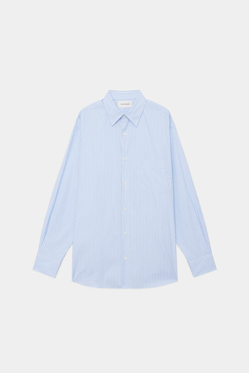 ソクタス ストライプポプリン / コンフォートフィットシャツ, Blue Stripe