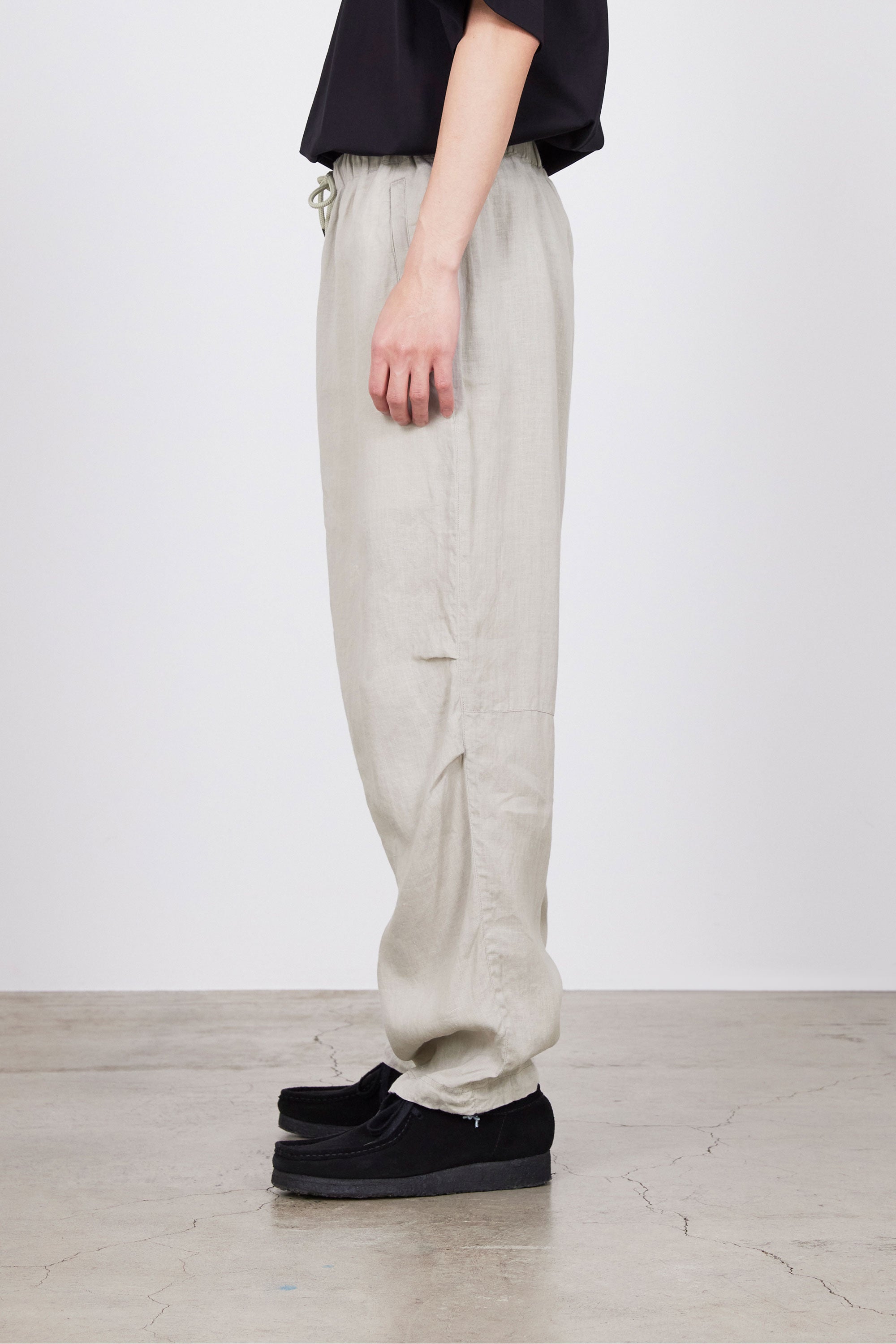 HEMP SHIRTING EASY ARMY TROUSERS, Taupe