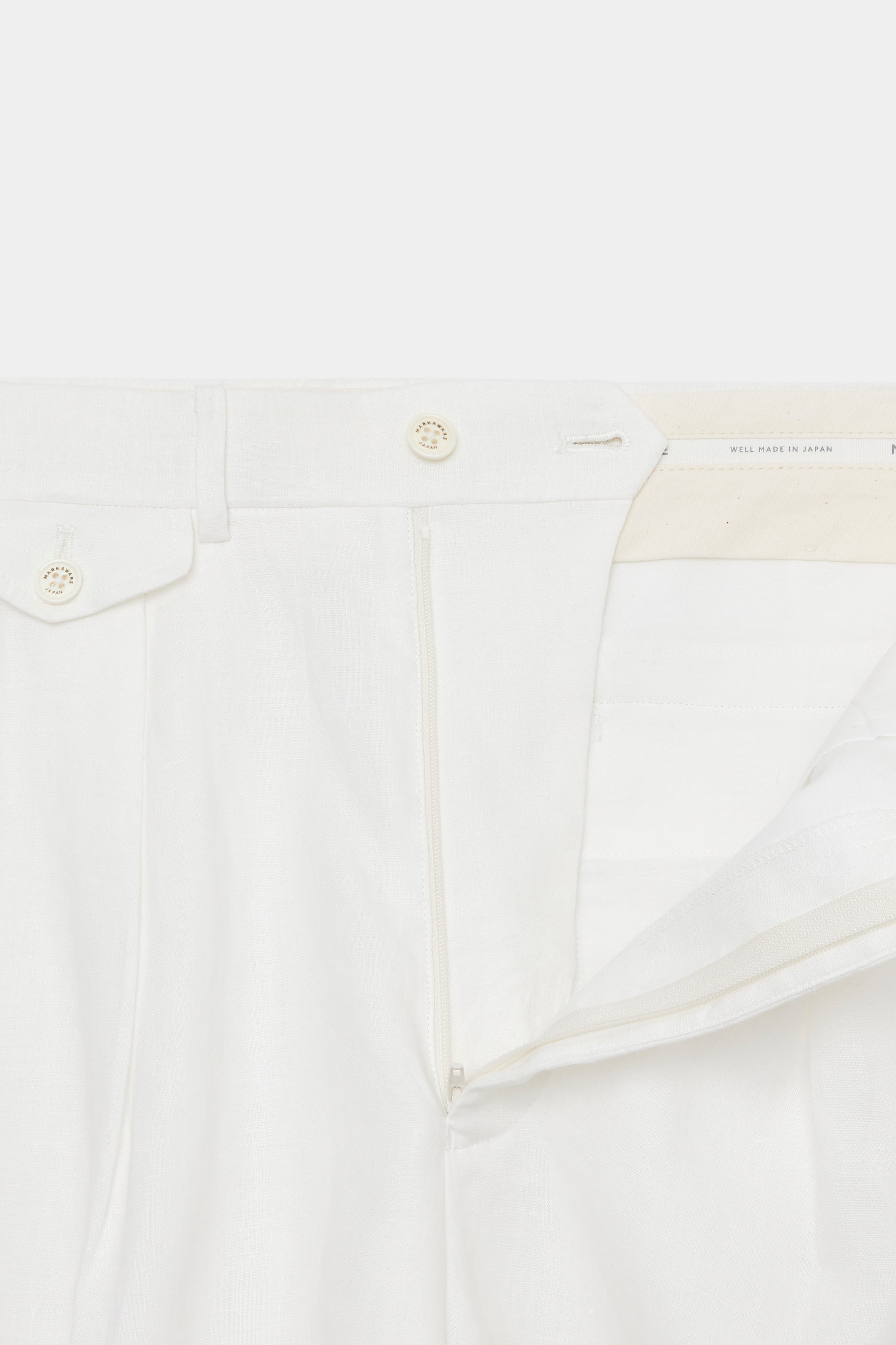 HEMP SHIRTING CLASSIC FIT SHORTS, White