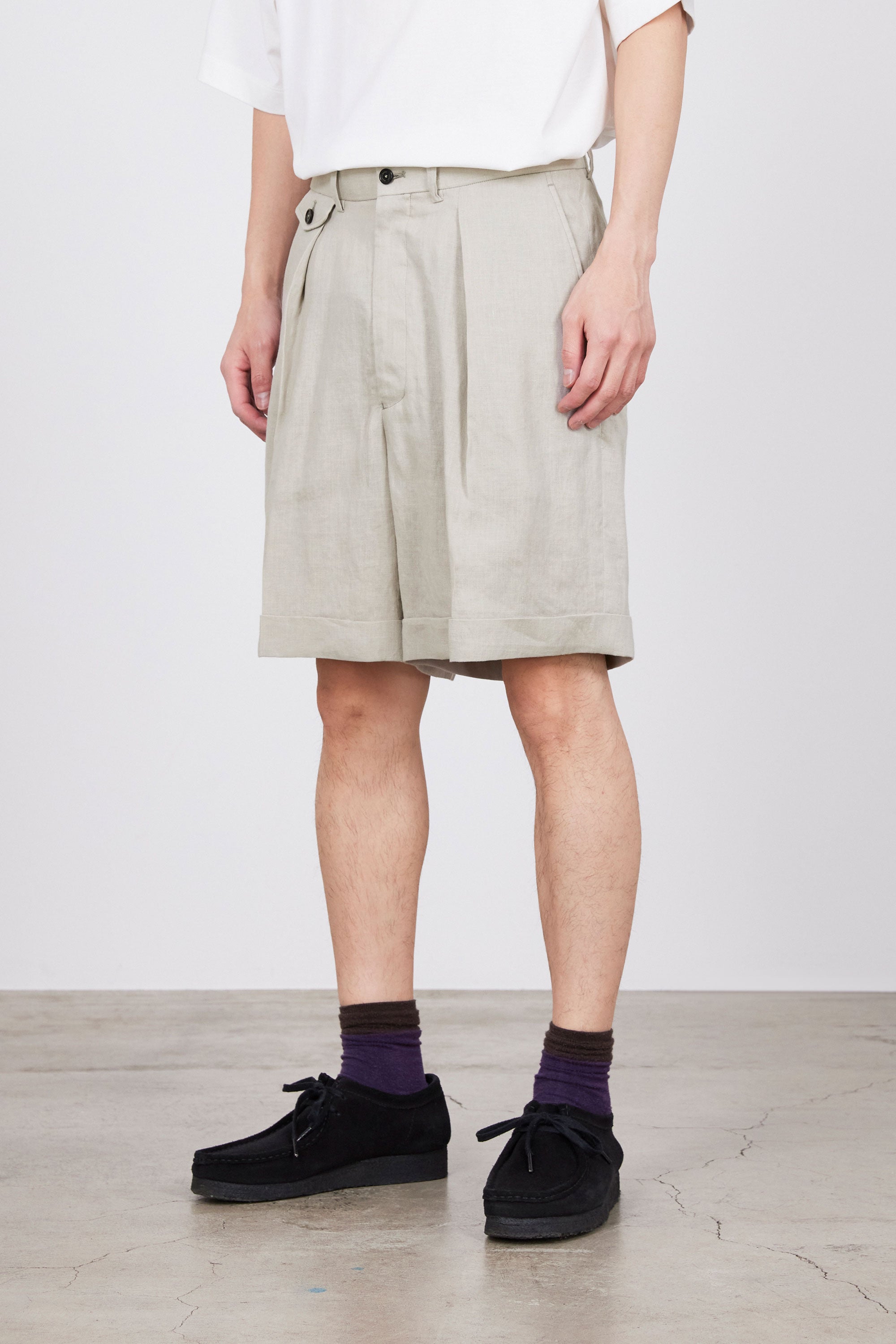 HEMP SHIRTING CLASSIC FIT SHORTS, Taupe