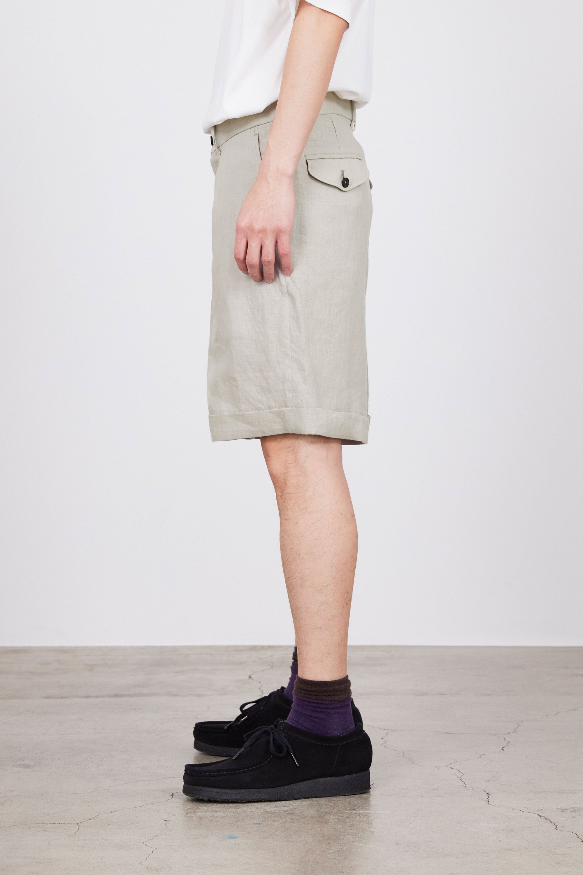 HEMP SHIRTING CLASSIC FIT SHORTS, Taupe