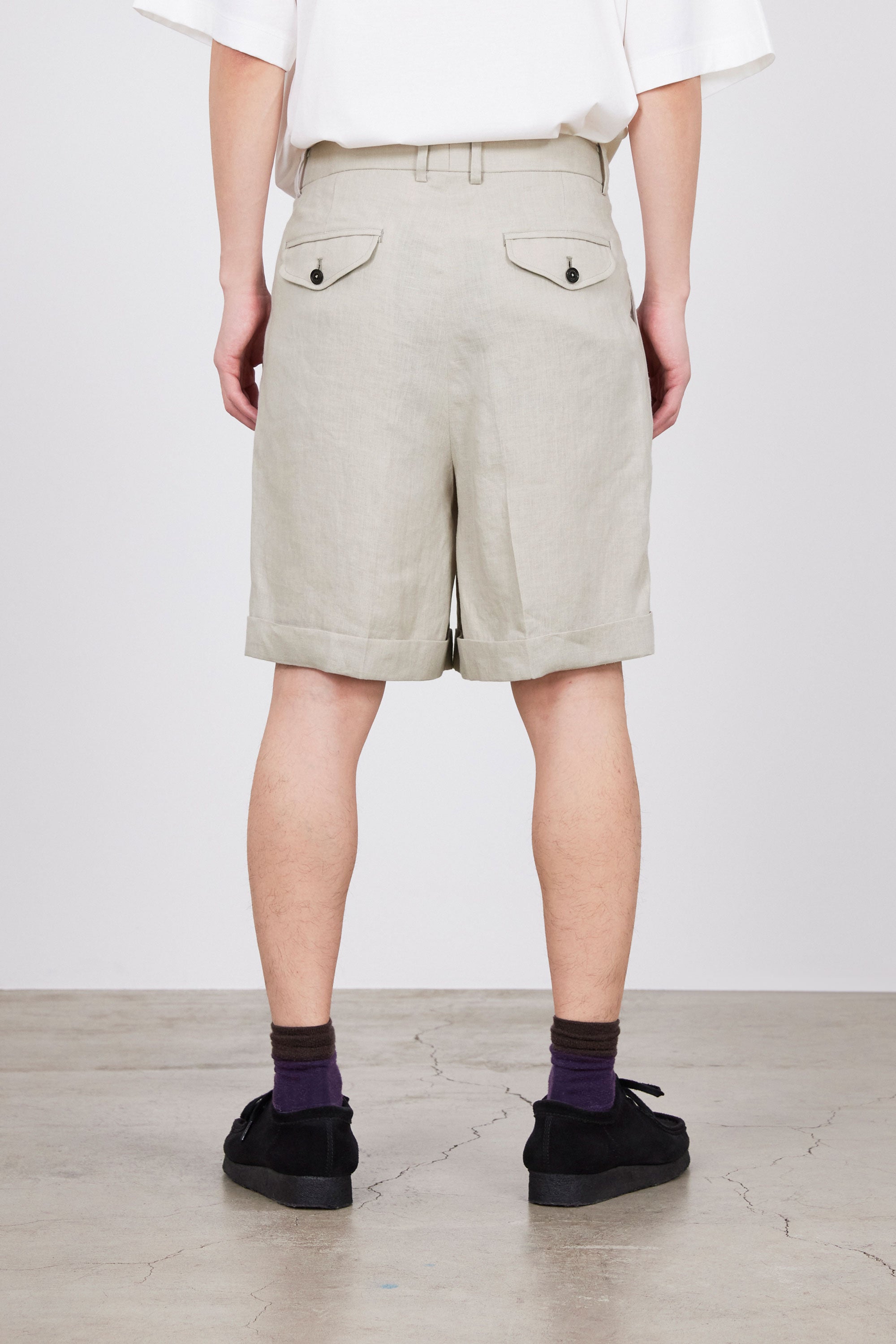 HEMP SHIRTING CLASSIC FIT SHORTS, Taupe