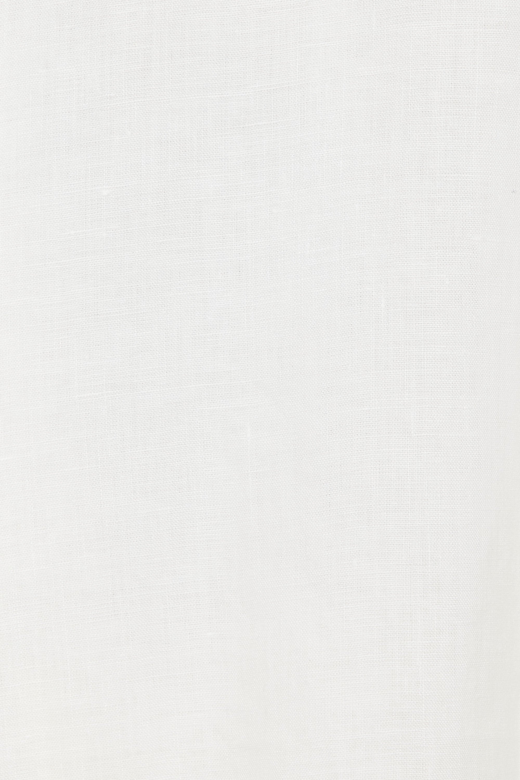 HEMP SHIRTING OPEN COLLAR WIDE SHIRT S/S, White