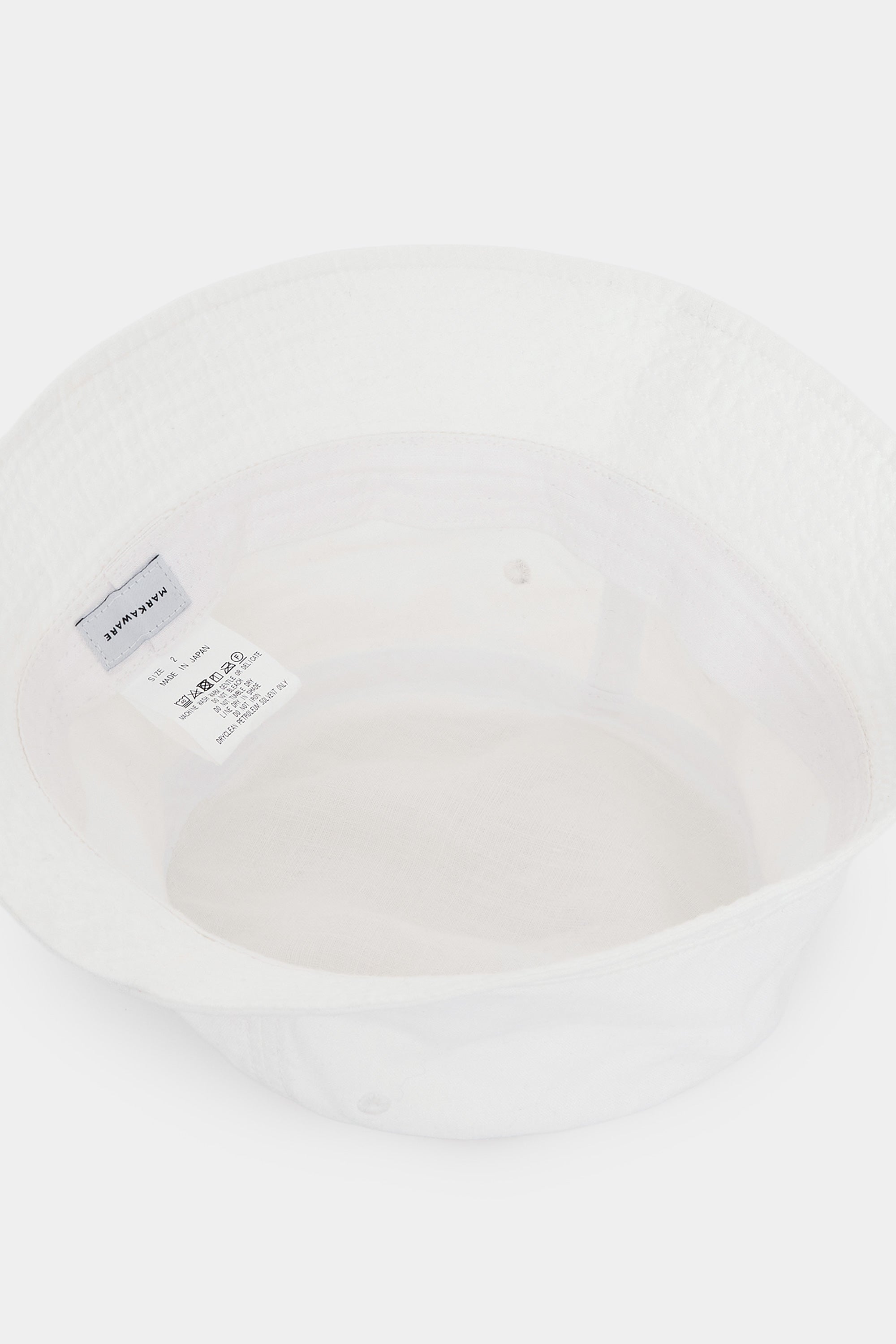 HEMP SHIRTING BUCKET HAT, White