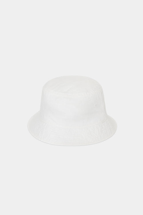 HEMP SHIRTING BUCKET HAT, White