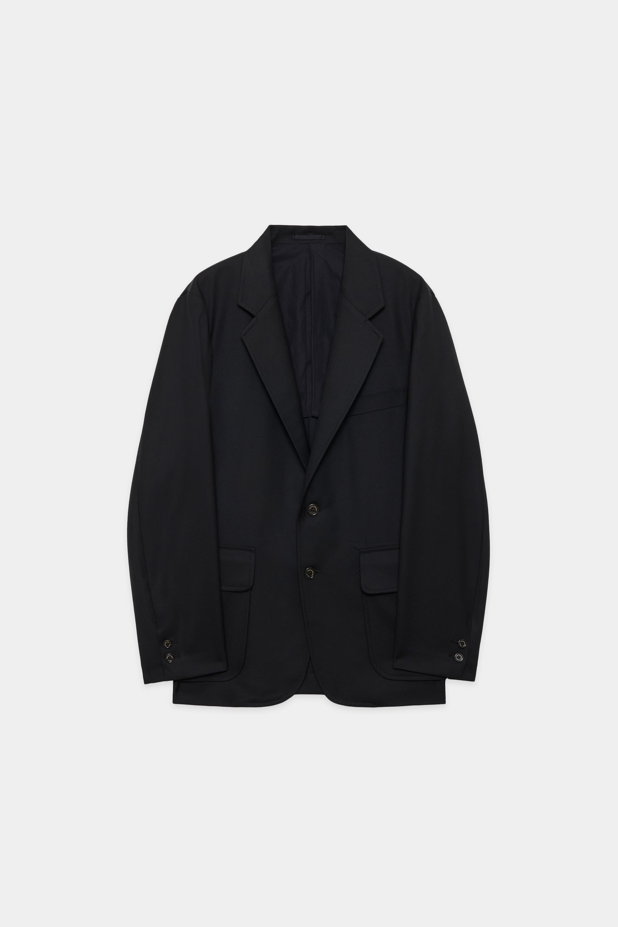 2/72 ORGANIC WOOL SERGE STEVENS JACKET, Black