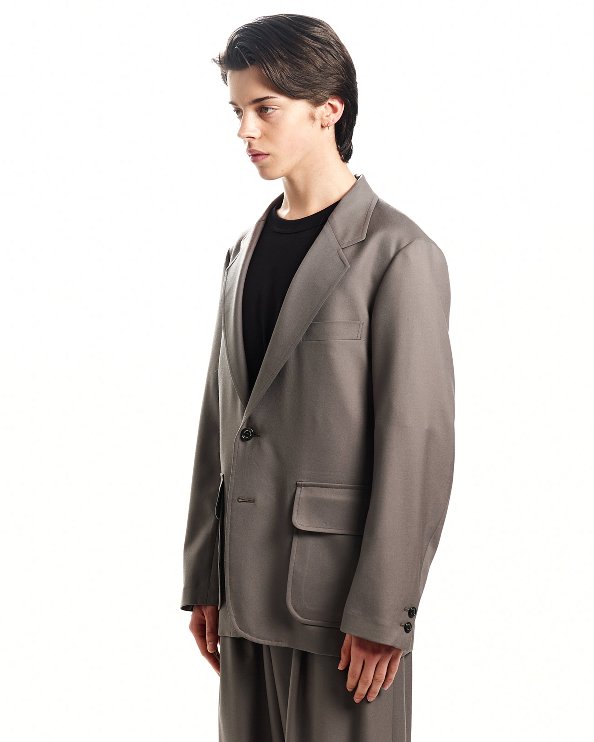 2/72 ORGANIC WOOL SERGE STEVENS JACKET, Graige