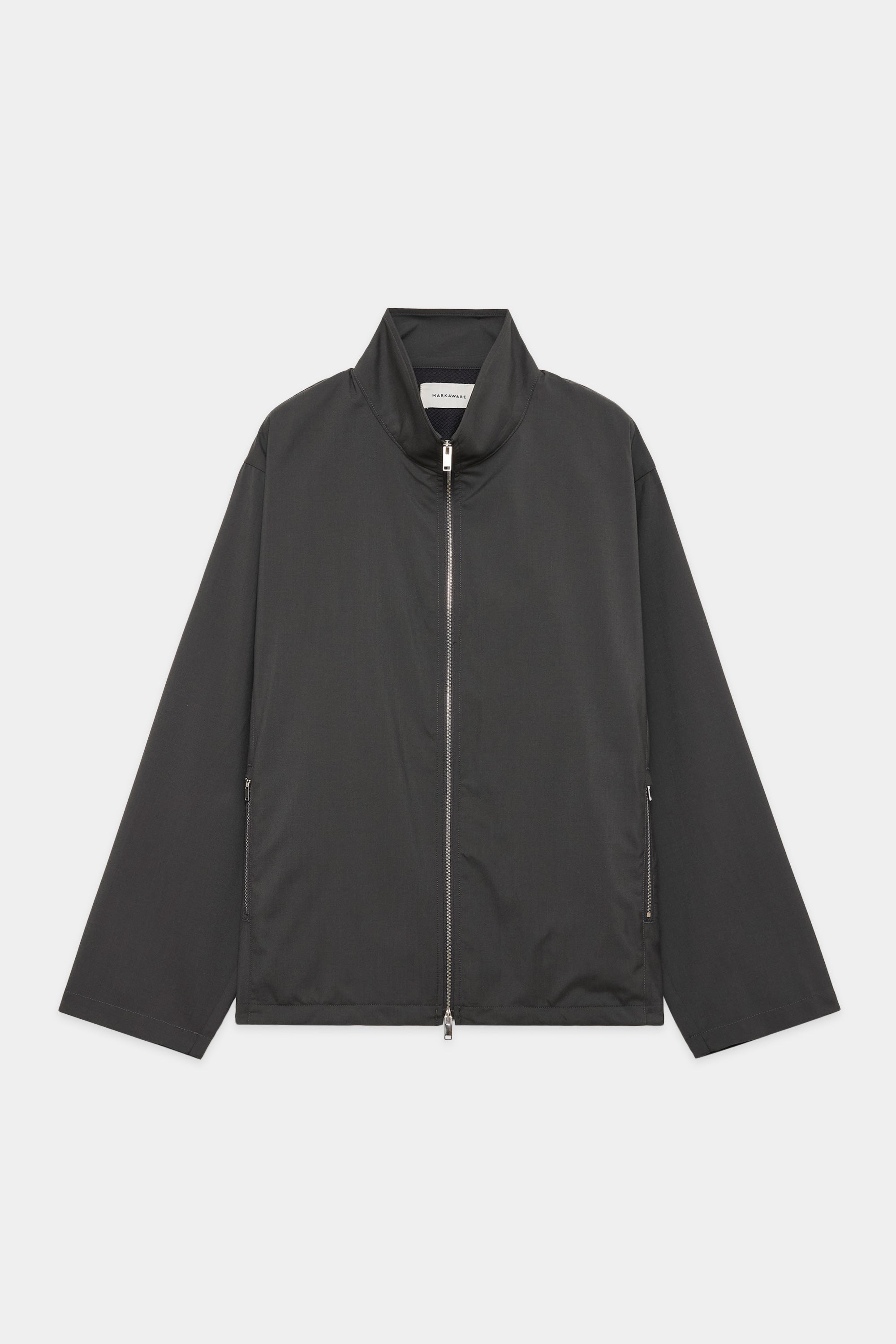 2/80 ORGANIC WOOL TYPEWRITER GYM JACKET, Charcoal