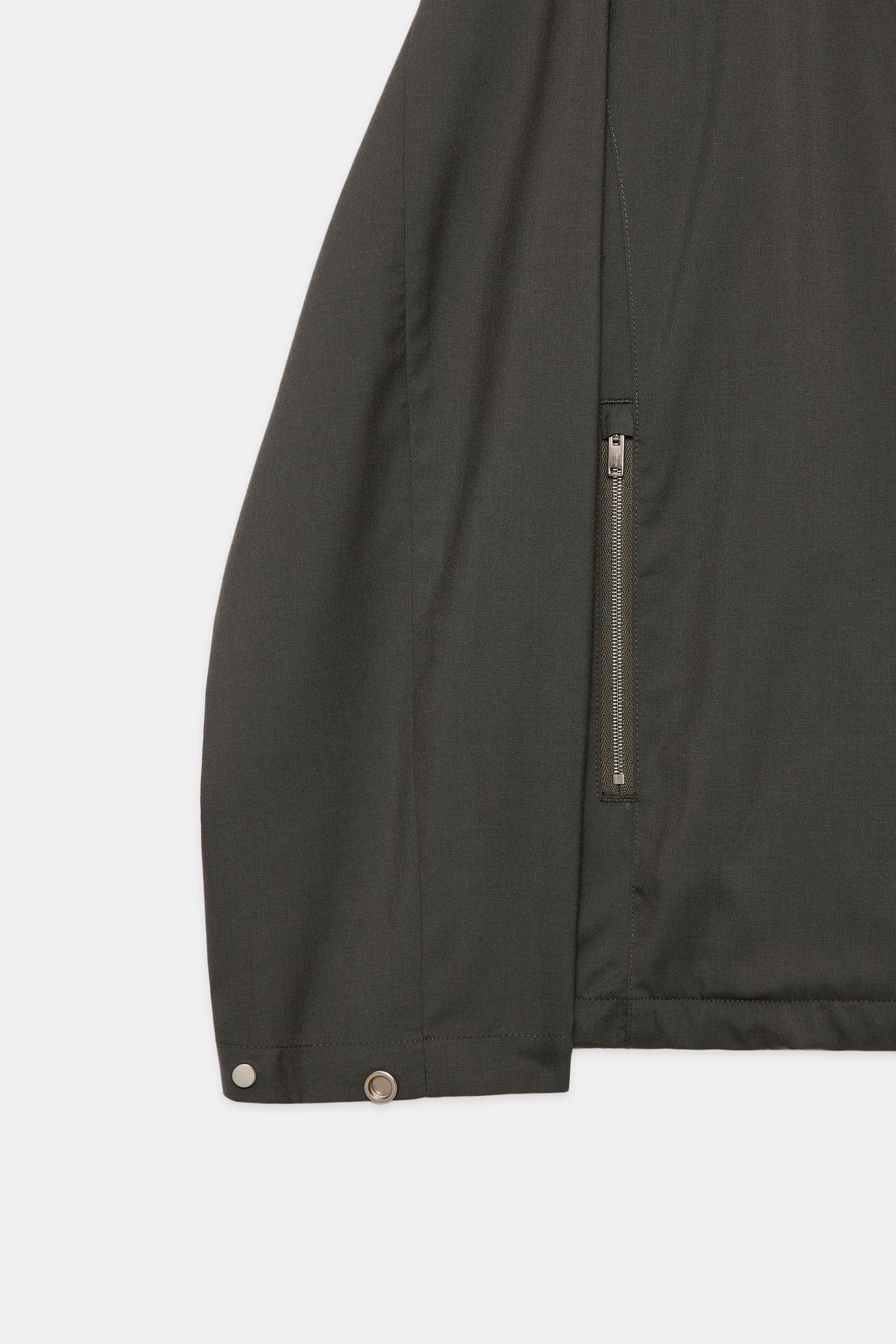 2/80 ORGANIC WOOL TYPEWRITER GYM JACKET, Olive