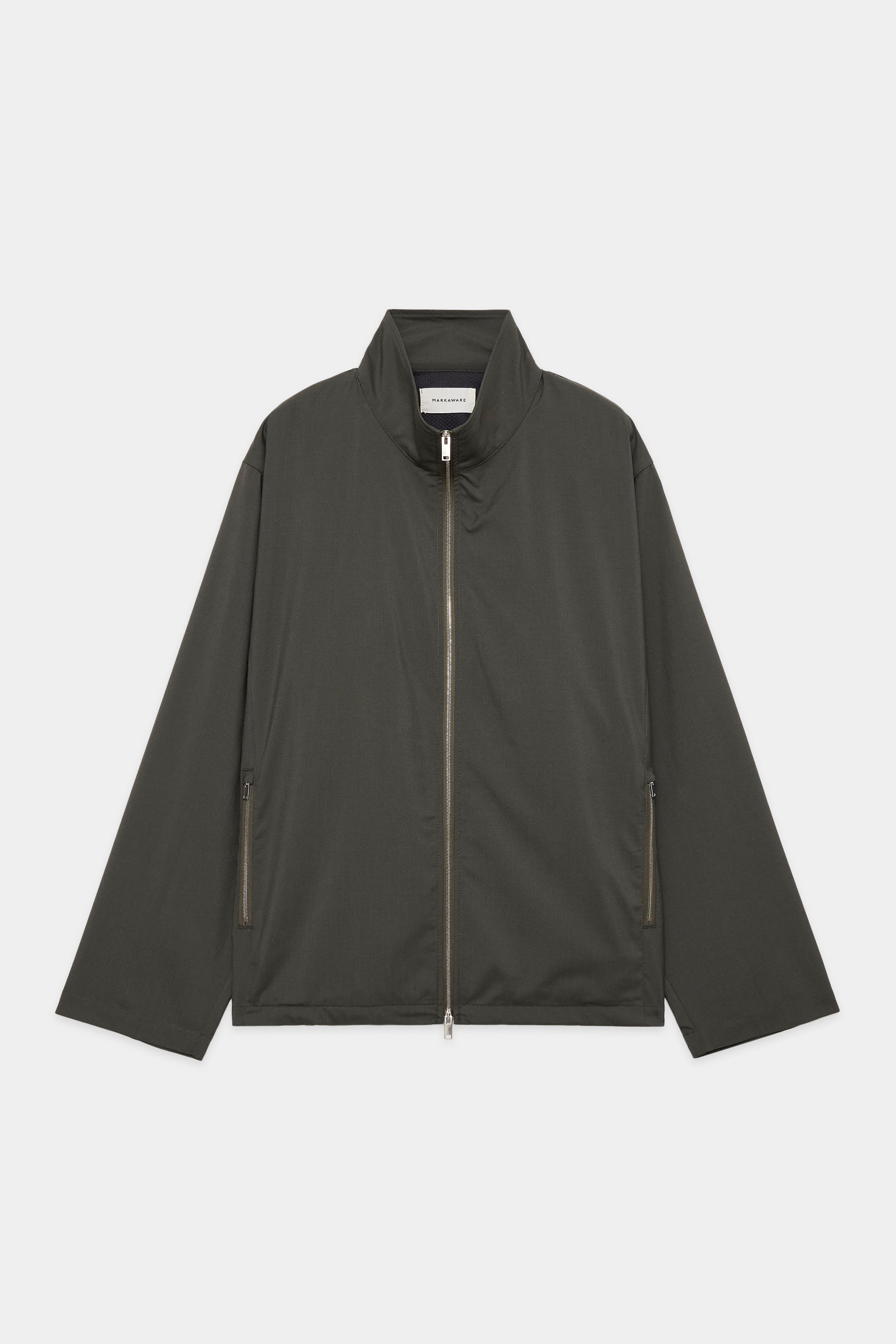 2/80 ORGANIC WOOL TYPEWRITER GYM JACKET, Olive