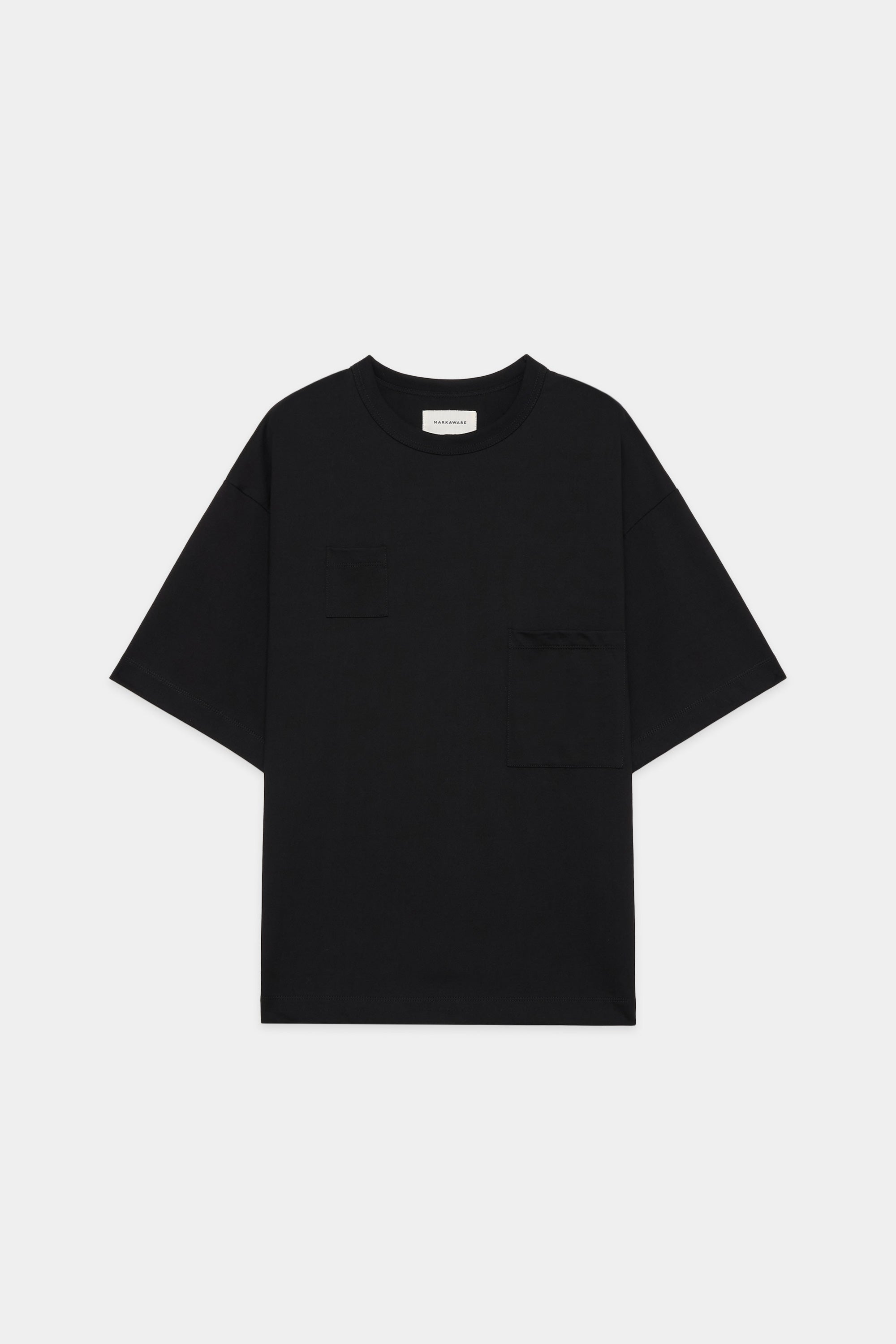 オーガニックGIZA 60/3天竺 / デバイスポケットTEE, Black