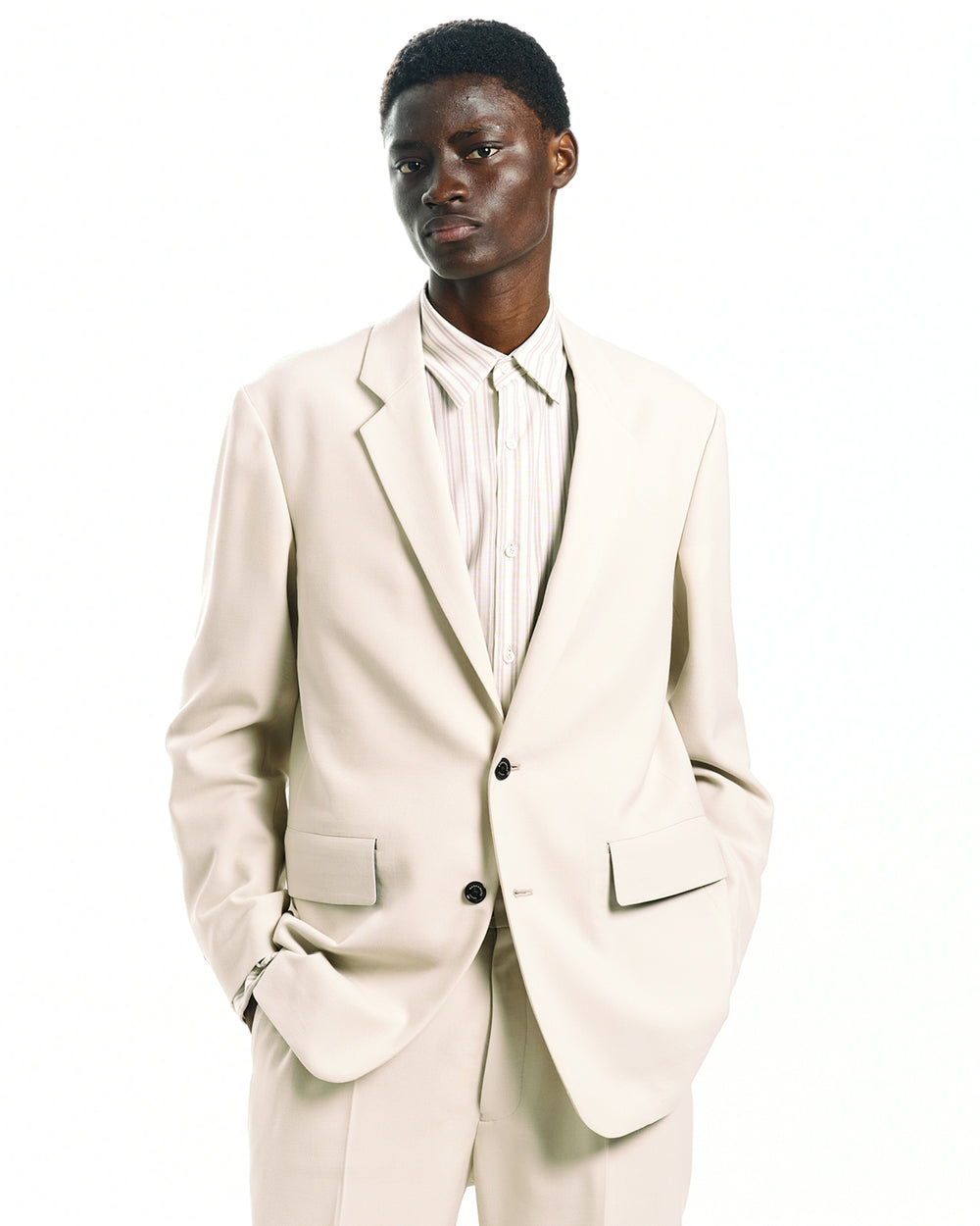 ORGANIC WOOL SURVIVAL CLOTH SPORTS COAT, Dirty White