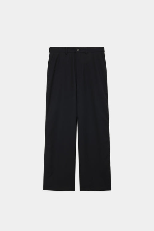 ORGANIC WOOL SURVIVAL CLOTH WIDE CARPENTER TROUSERS, Black