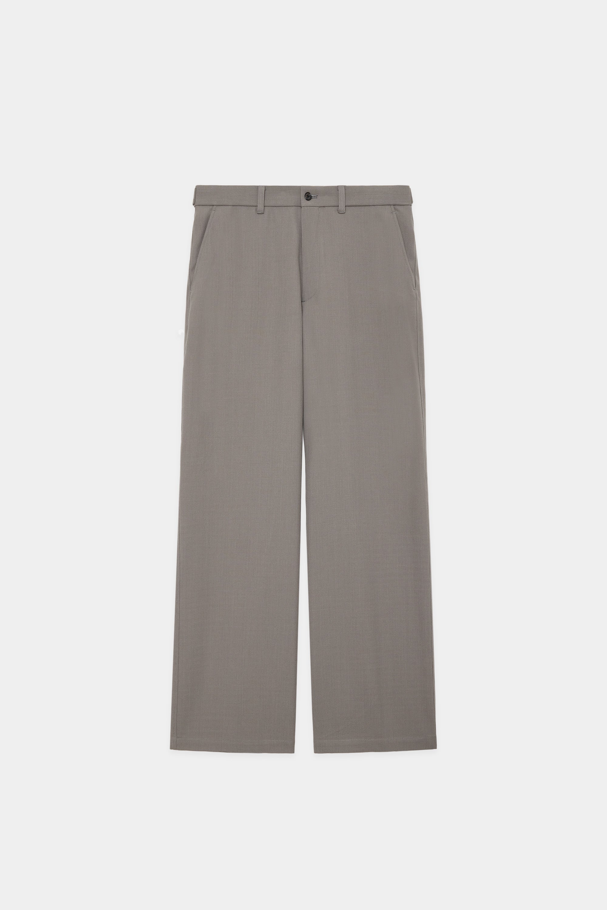 ORGANIC WOOL SURVIVAL CLOTH WIDE CARPENTER TROUSERS, Gray