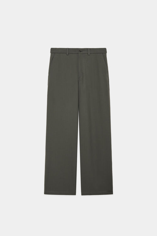 ORGANIC WOOL SURVIVAL CLOTH WIDE CARPENTER TROUSERS, Olive