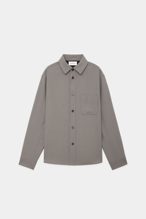 ORGANIC WOOL SURVIVAL CLOTH OVER SHIRT, Gray