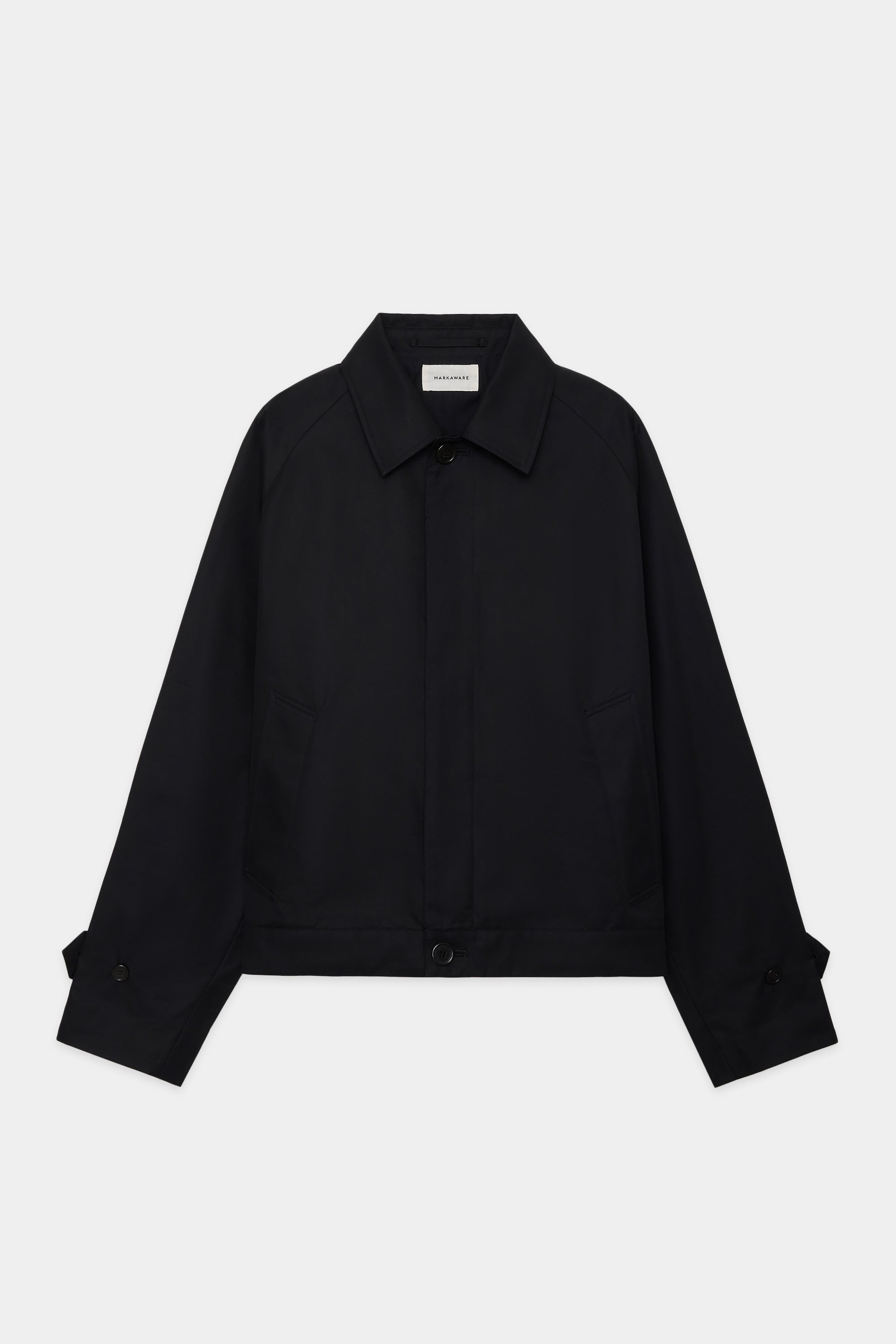 ORGANIC GIZA GABARDINE SERVICE JACKET, Black