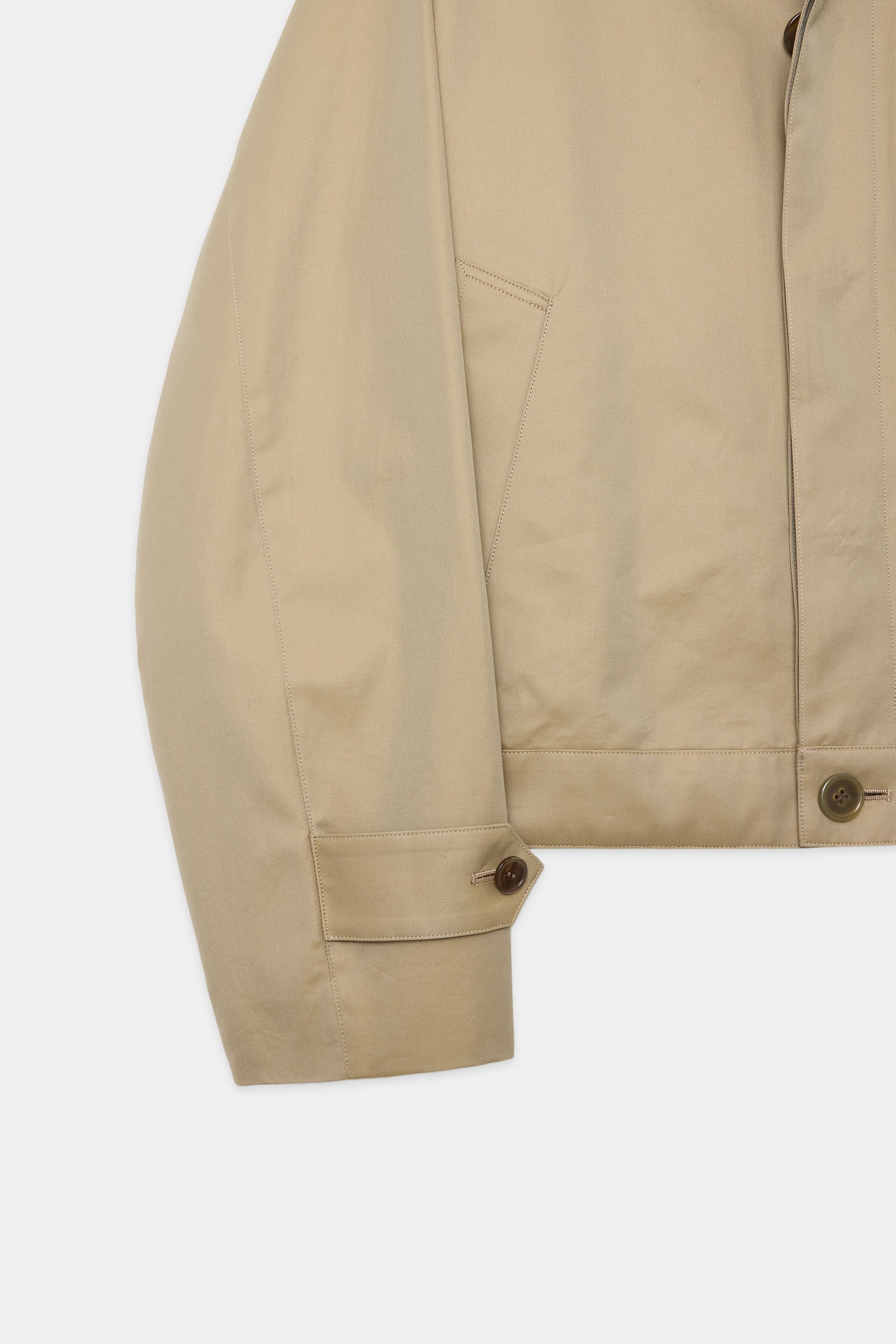 ORGANIC GIZA GABARDINE SERVICE JACKET, Khaki