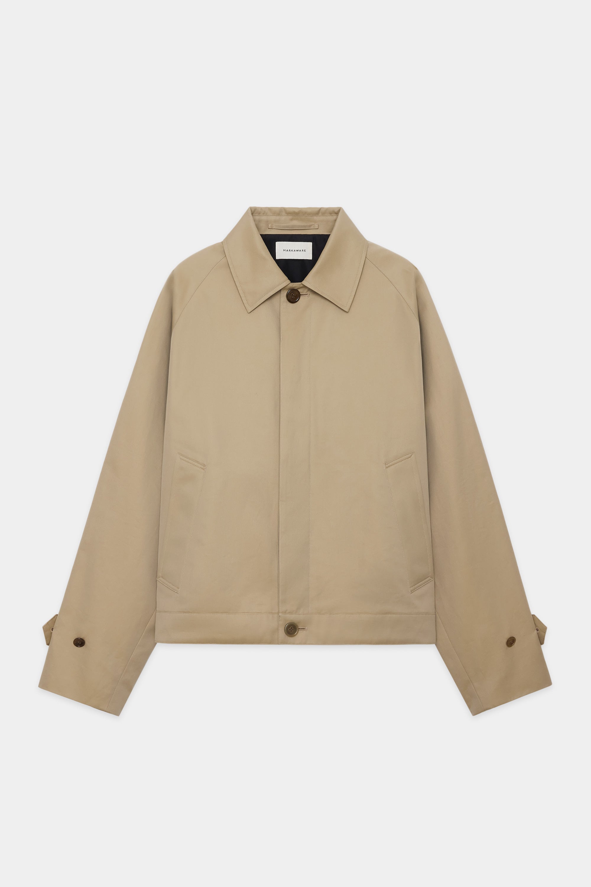 ORGANIC GIZA GABARDINE SERVICE JACKET, Khaki