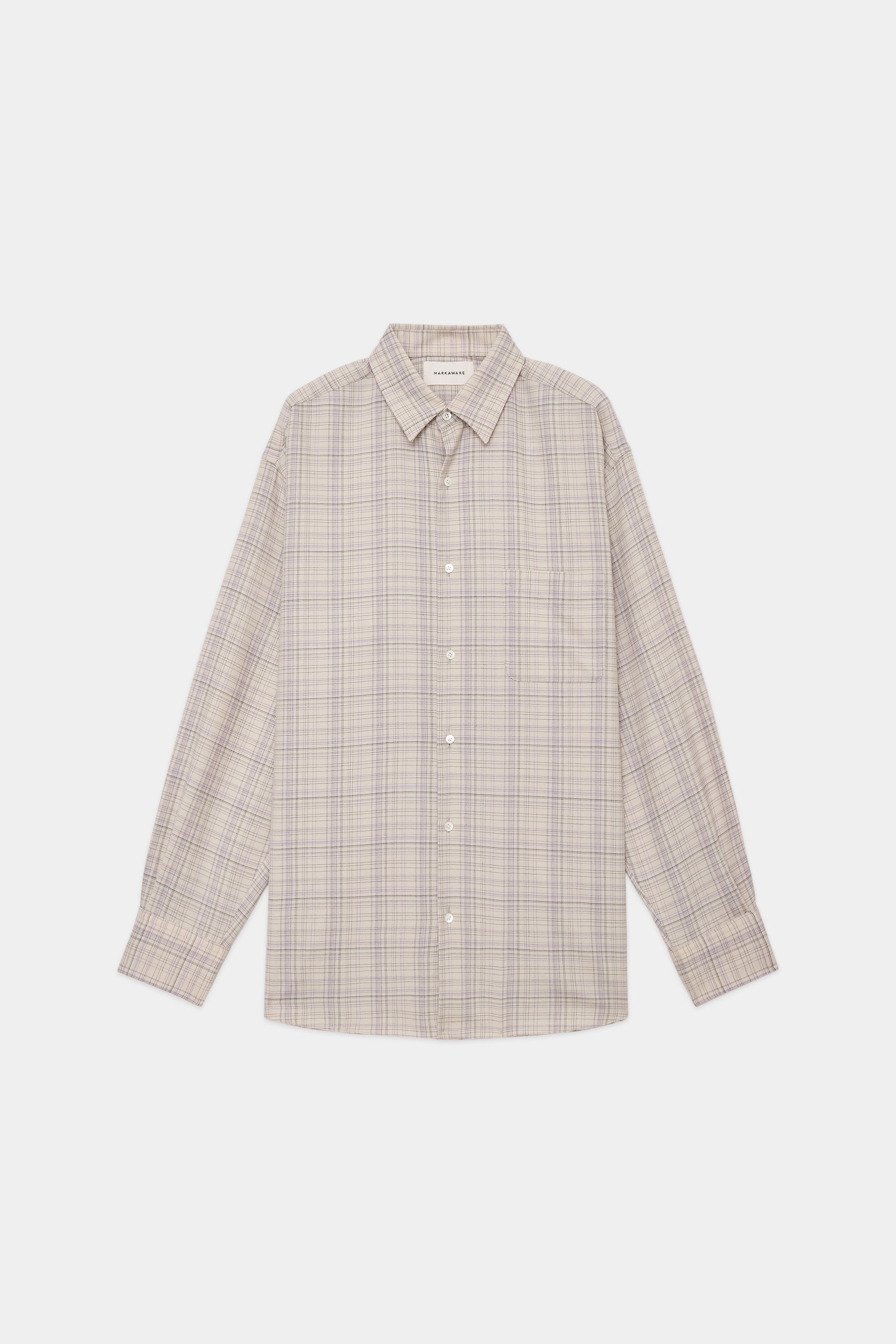 ORGANIC WOOL CHECK VIYELLA COMFORT FIT SHIRT, Graige Check