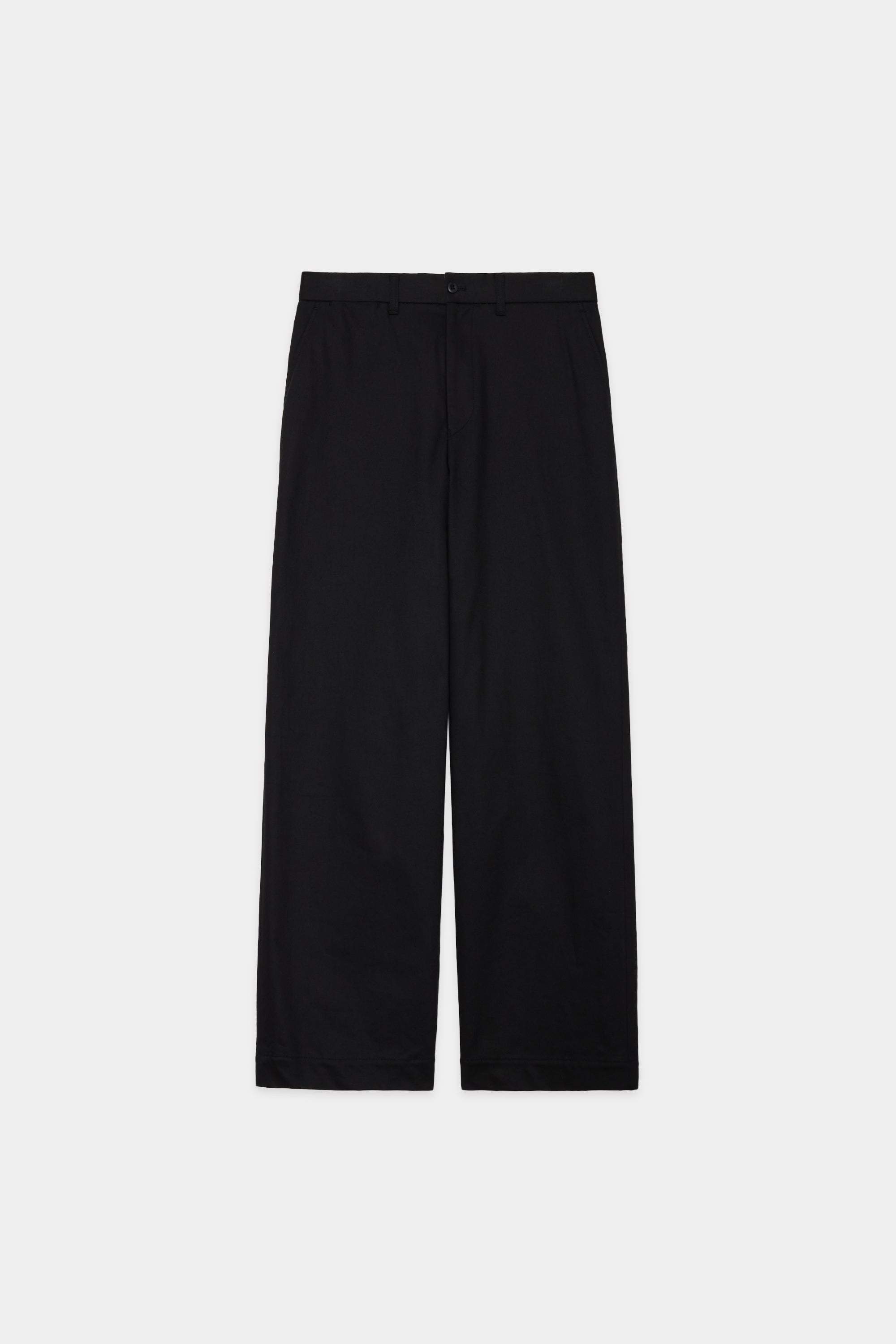 ULTIMATE PIMA CHINO CLOTH WIDE STRAIGHT CHINO, Black