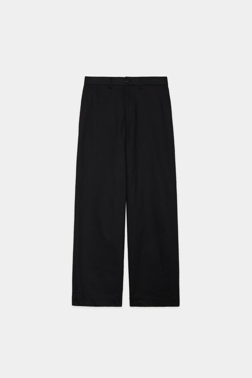 ULTIMATE PIMA CHINO CLOTH WIDE STRAIGHT CHINO, Black