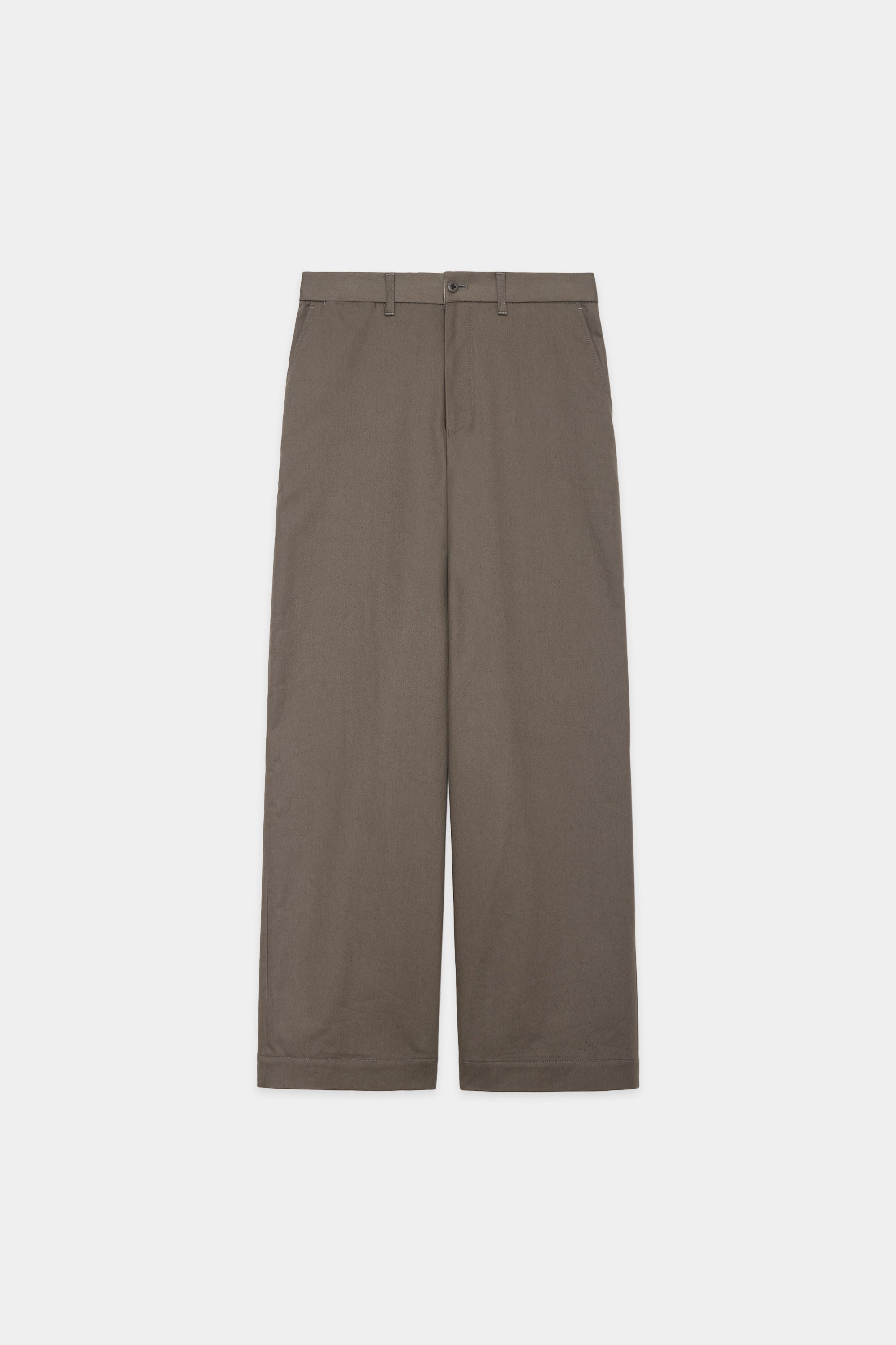 ULTIMATE PIMA CHINO CLOTH WIDE STRAIGHT CHINO, Gray