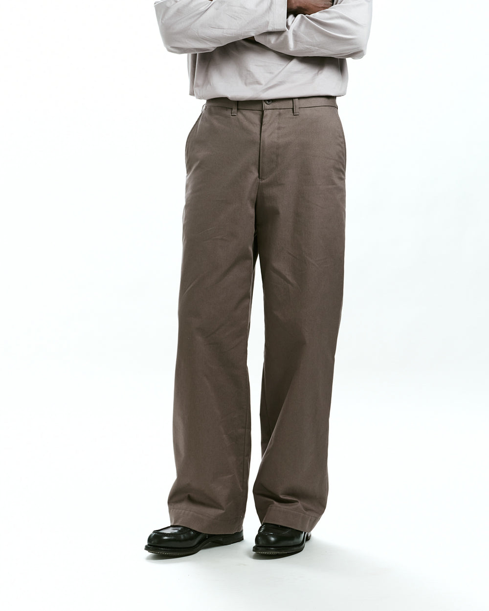 ULTIMATE PIMA CHINO CLOTH WIDE STRAIGHT CHINO, Gray