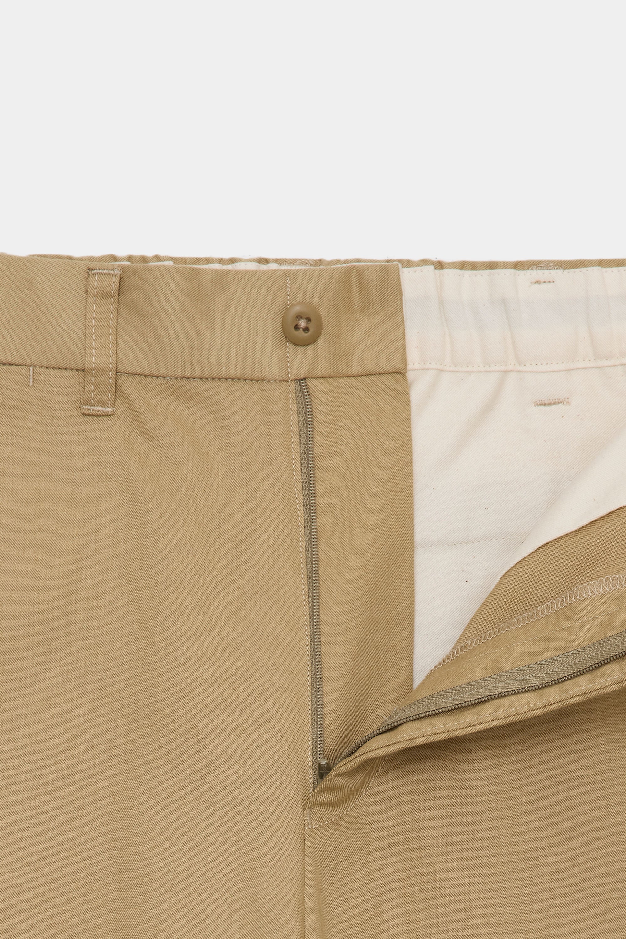 ULTIMATE PIMA CHINO CLOTH WIDE STRAIGHT CHINO, Khaki