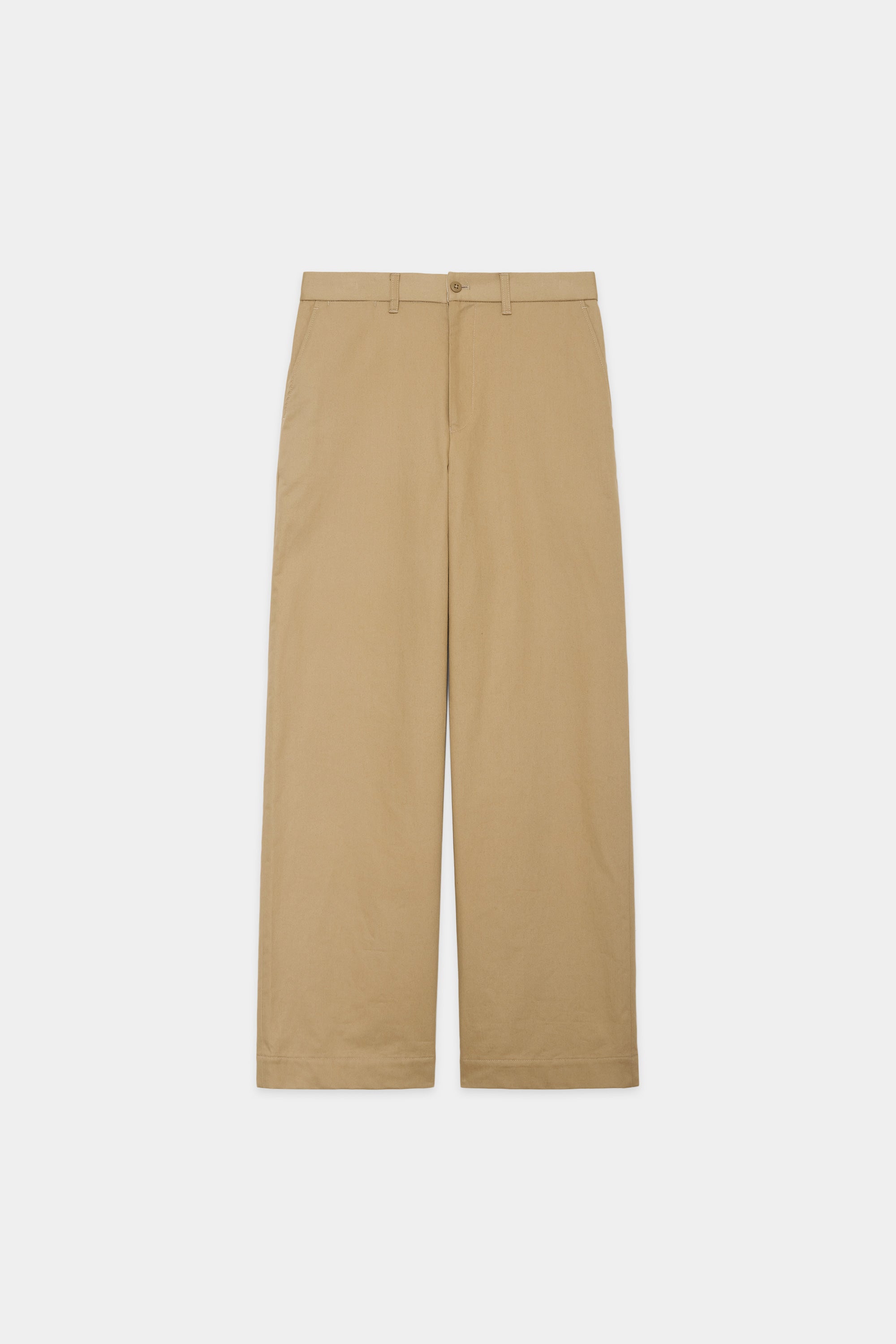 ULTIMATE PIMA CHINO CLOTH WIDE STRAIGHT CHINO, Khaki