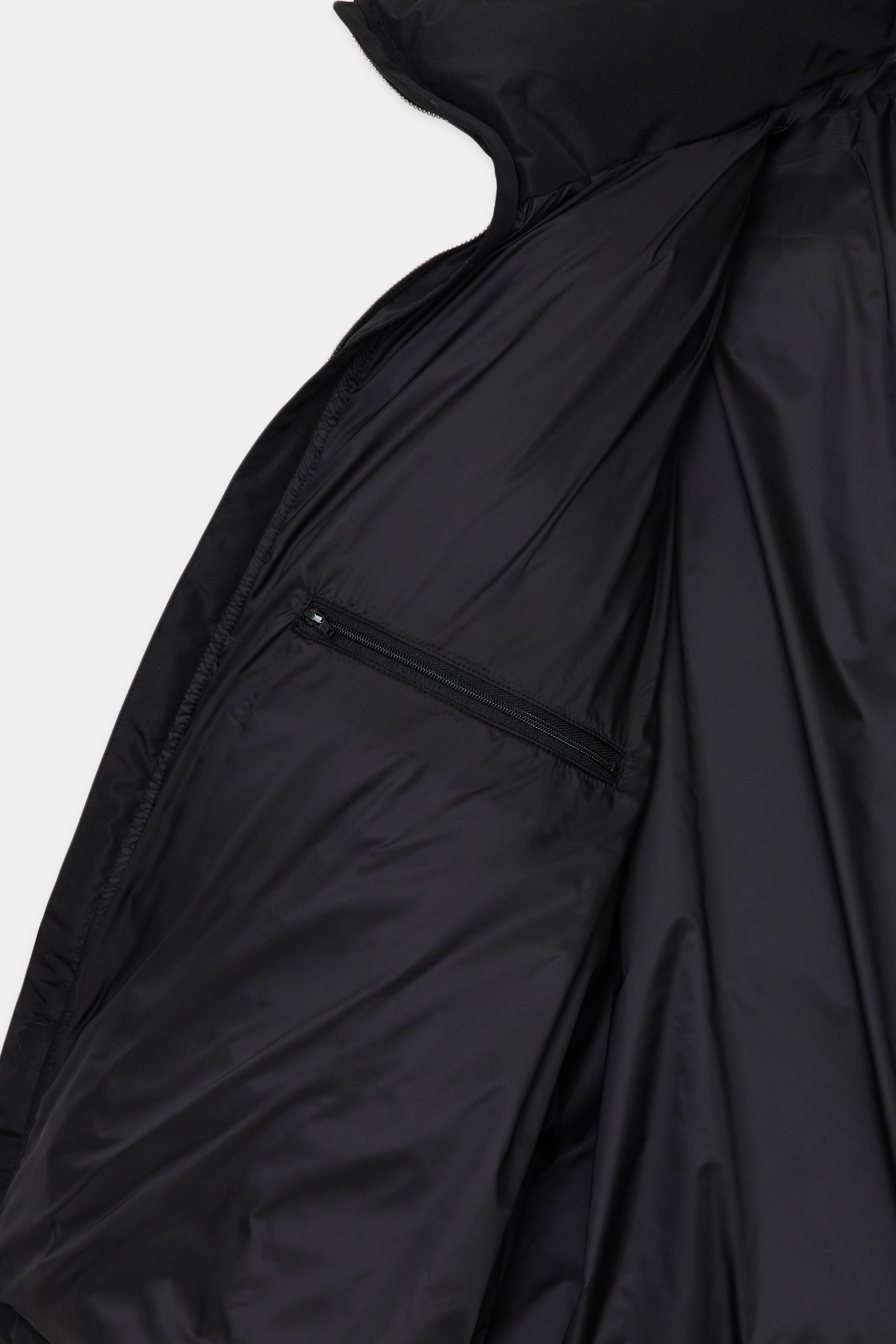 SILK GROSGRAIN SILK SHORT DOWN JACKET, Black