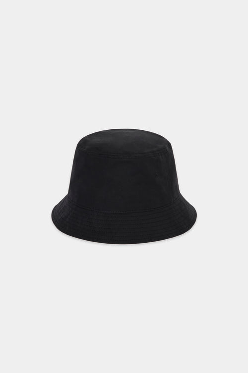 ORGANIC COTTON HEAVY ALL WEATHER CLOTH BUCKET HAT, Black