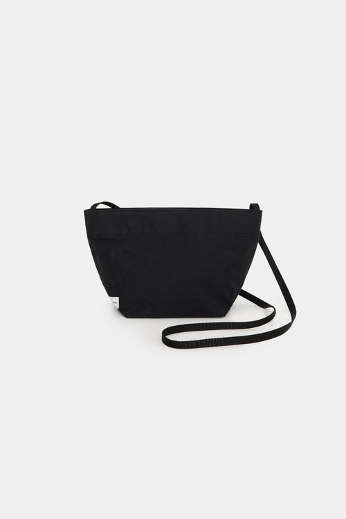 ORGANIC COTTON HEAVY ALL WEATHER CLOTH SHOULDER BAG, Black