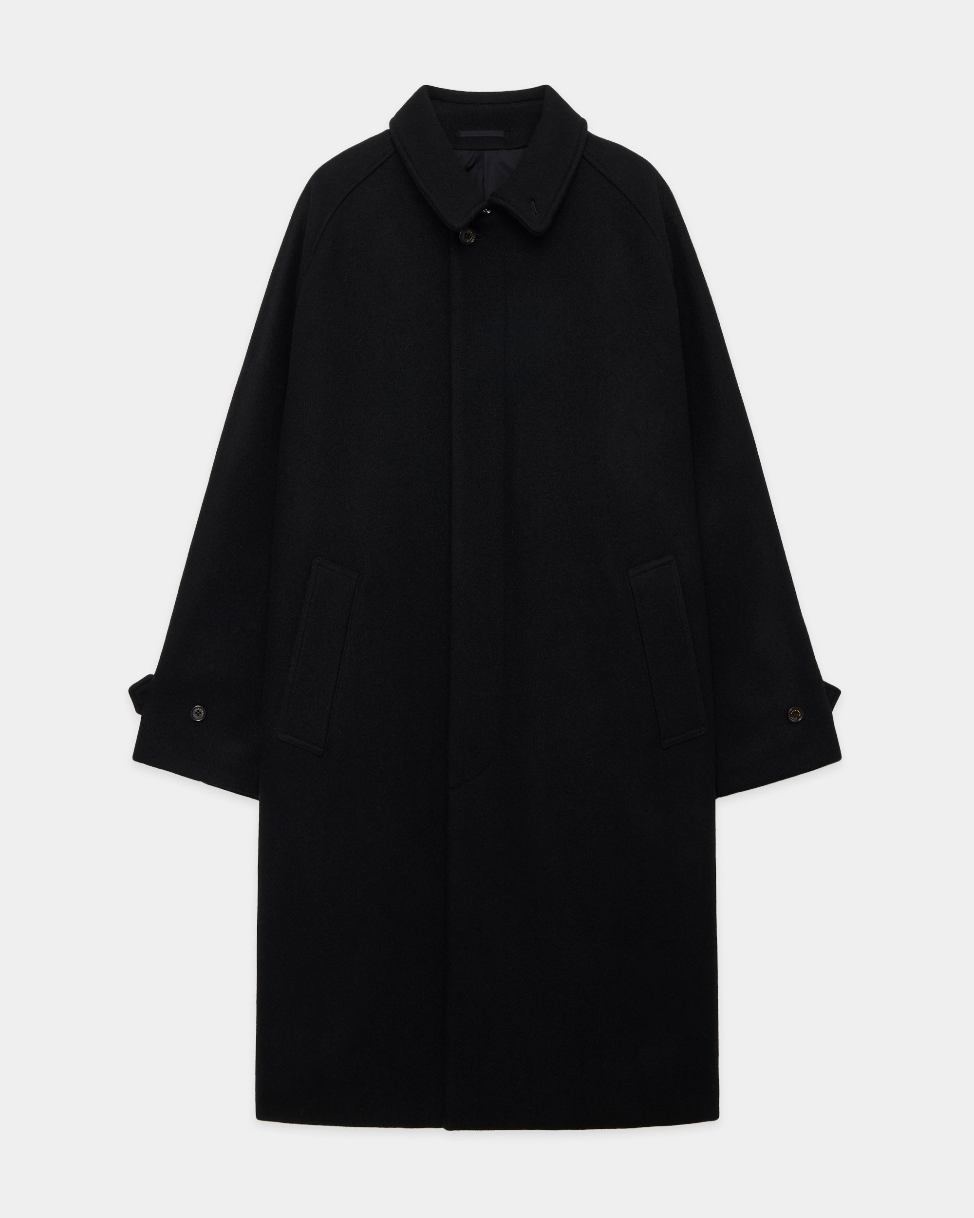 VINTAGE MELTON WALK ABOUT COAT, Black