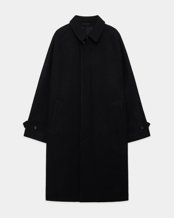 VINTAGE MELTON WALK ABOUT COAT, Black